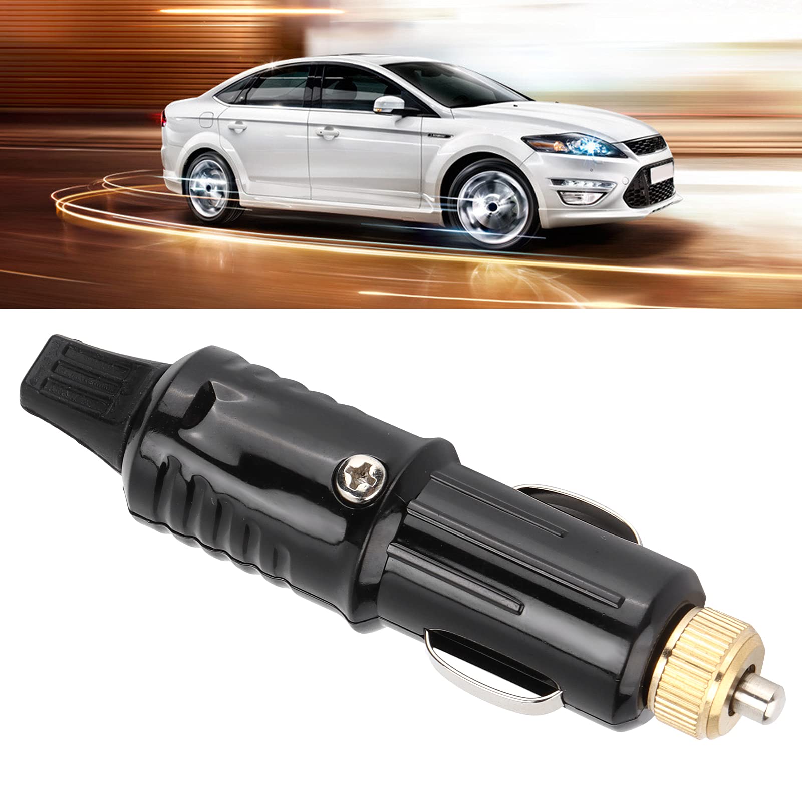 EVGATSAUTO Conector de Encendedor de Cigarrillos, Conector de Adaptador de Enchufe de Encendedor de Cigarrillos de 12 V para Ventilador Eléctrico de Refrigerador MP3 de Navegación de Coche
