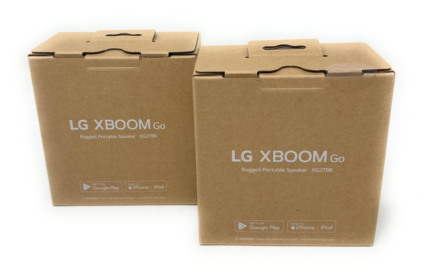 LG XBOOM Go - Altavoz portátil inalámbrico con sonido potente XG2TBK - Paquete de 2