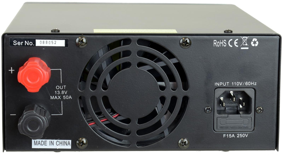 Fuente de Alimentación Analógica TekPower TP50SW 50 Amp 13,8 V DC con Cargador de Mechero