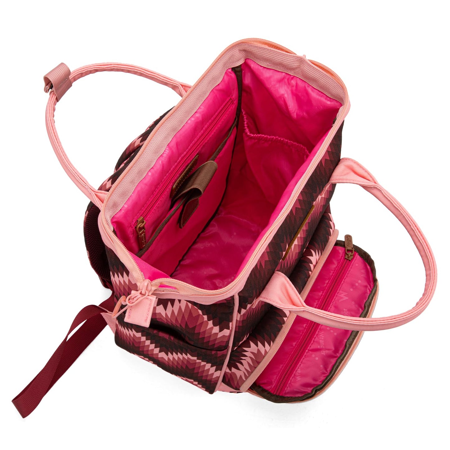 Montana West Wrangler Bolsa de pañales Mochila Western Bolsa de bebé, Clásico Rosa Oscuro, Moderno