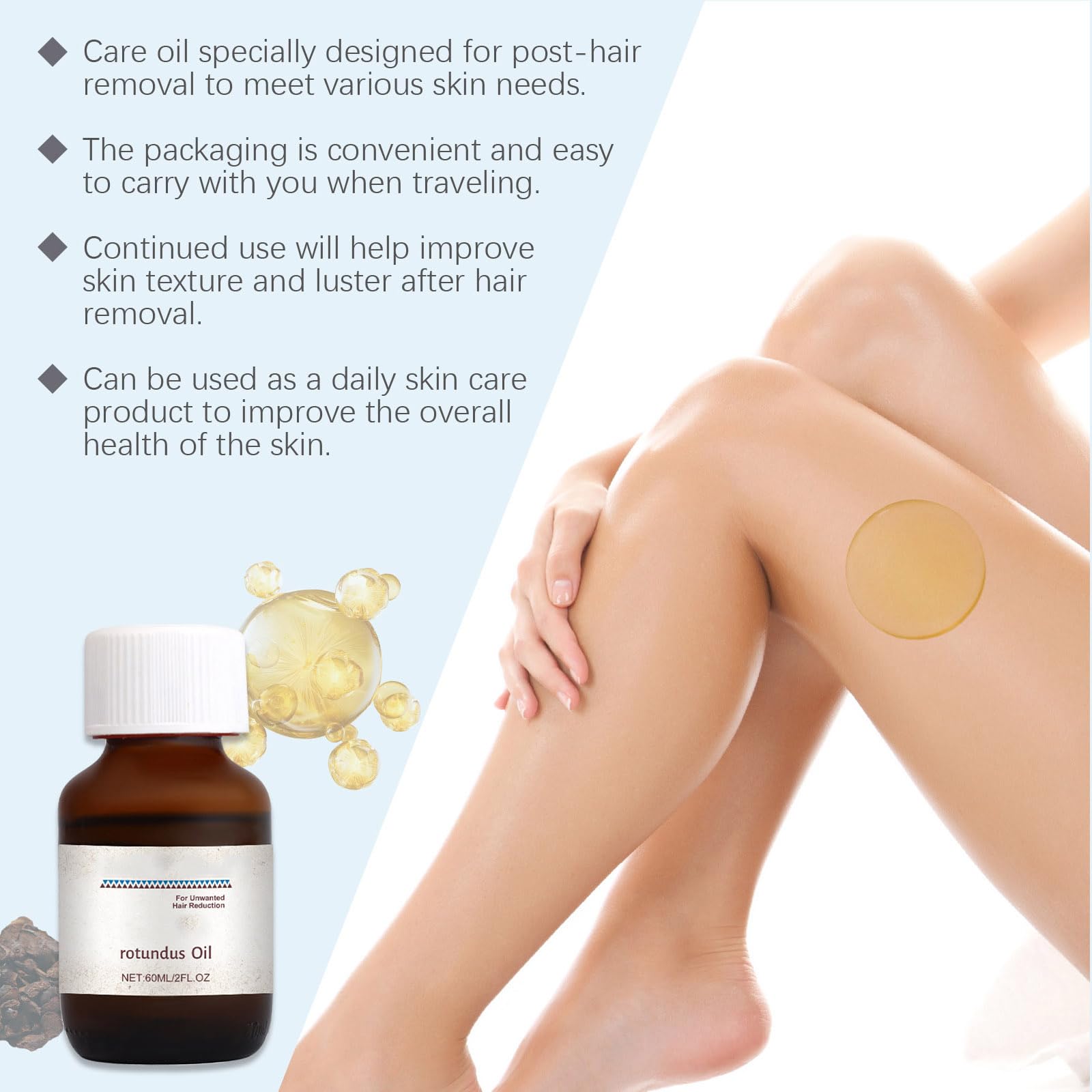 Cyperus Rotundus Oil - Silky Haarentferner, Cyperus Rotundus Oil Zur Hair Removal, 60ml 100% Natürliche Cyperus Oil Zur Haarentfernung, Reduzierung Des Körperhaarwachstums (3 piezas)