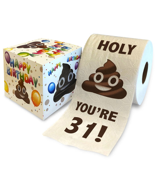 Papel Higiénico Impreso Holy Poop You're 31 31 Cumpleaños 500 Hojas
