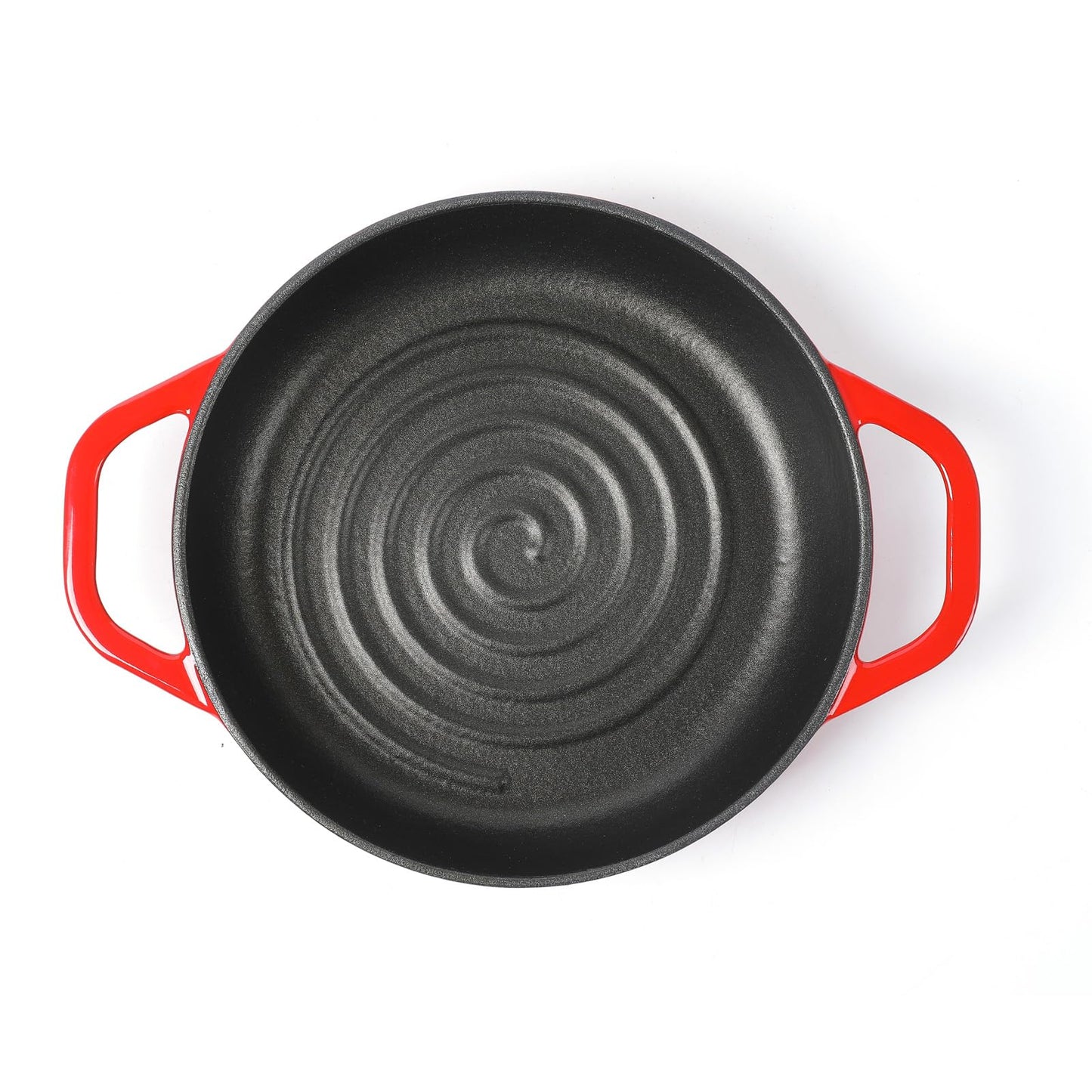 HAWOK - Cloche de pan de hierro fundido, diámetro 7.8 pulgadas, molde para hornear de masa madre presazonado negro