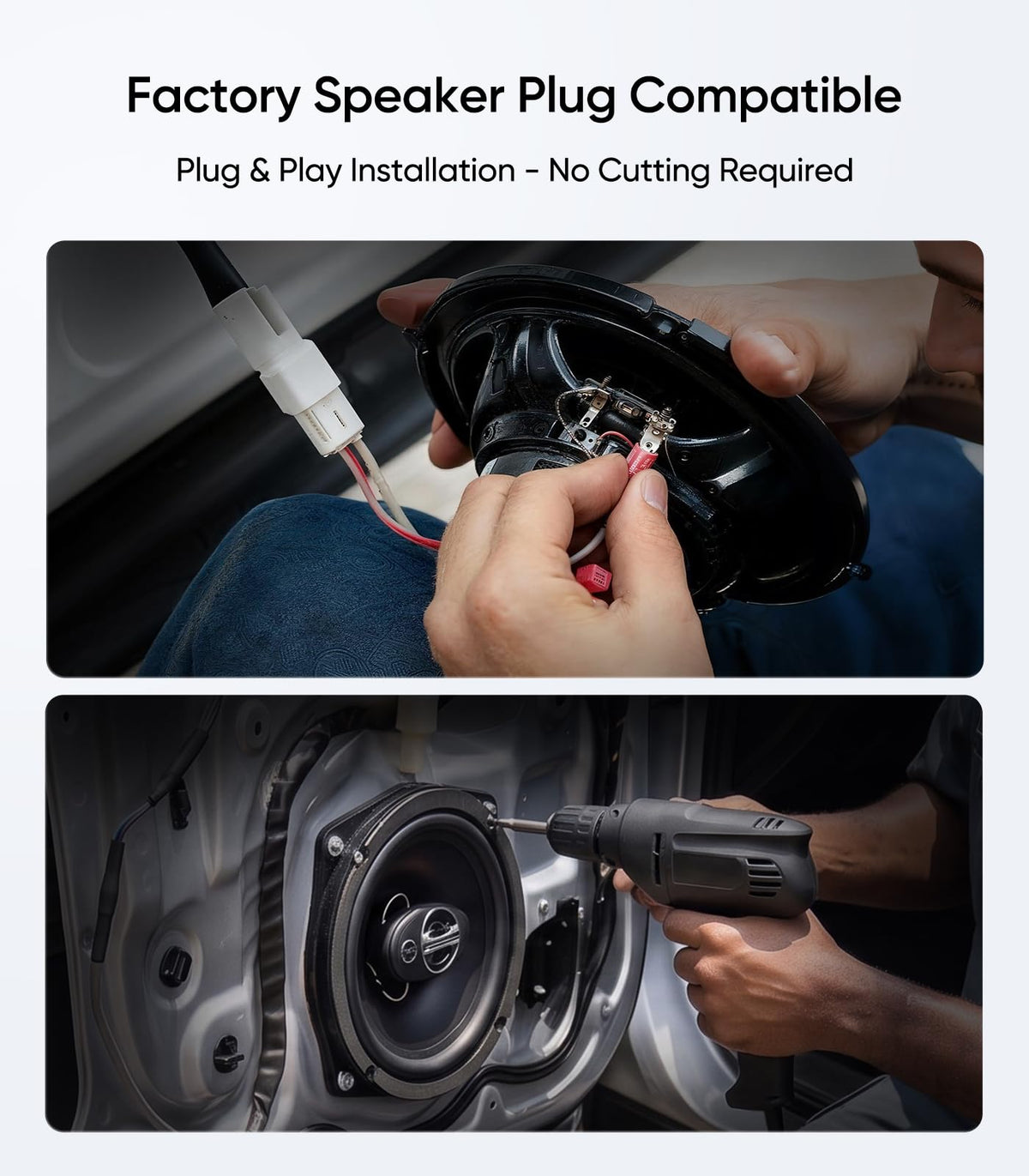 Altavoces Seventour Negro 6.5 Pulgadas para Coche F-150 2015-2024 Rango Completo Coaxial Sonido Mejorado