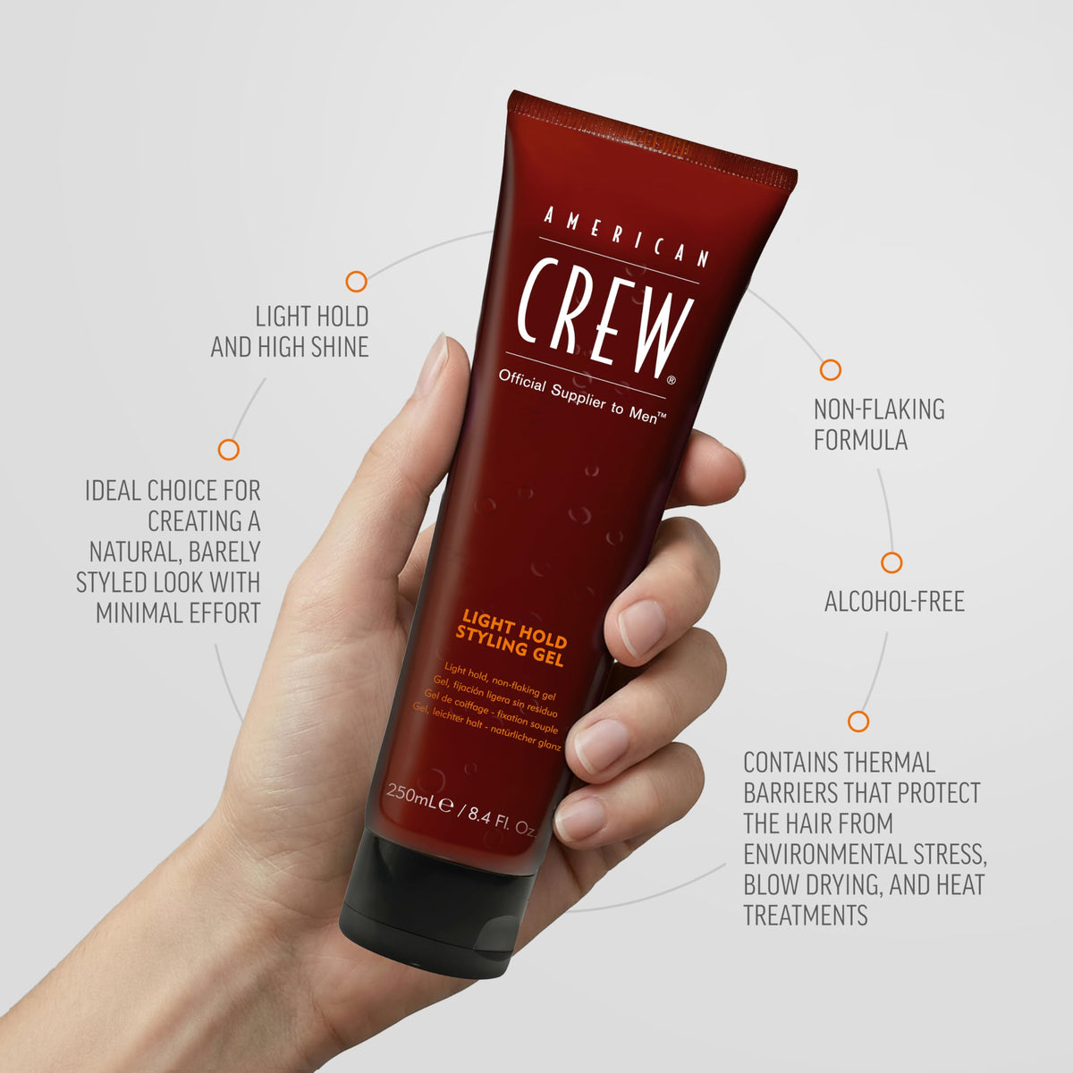 American Crew Light Hold Styling Gel, 250 Ml