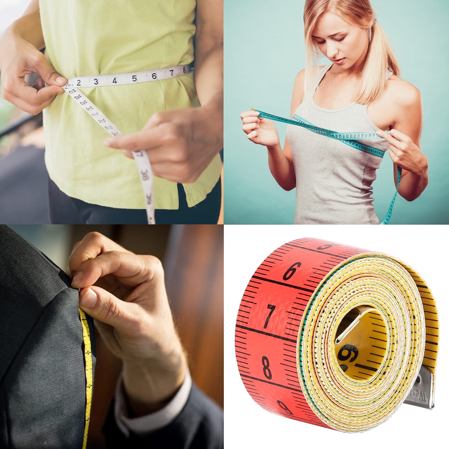 Cinta Métrica Multiusos Suave Portátil para Tienda de Ropa y Hogar