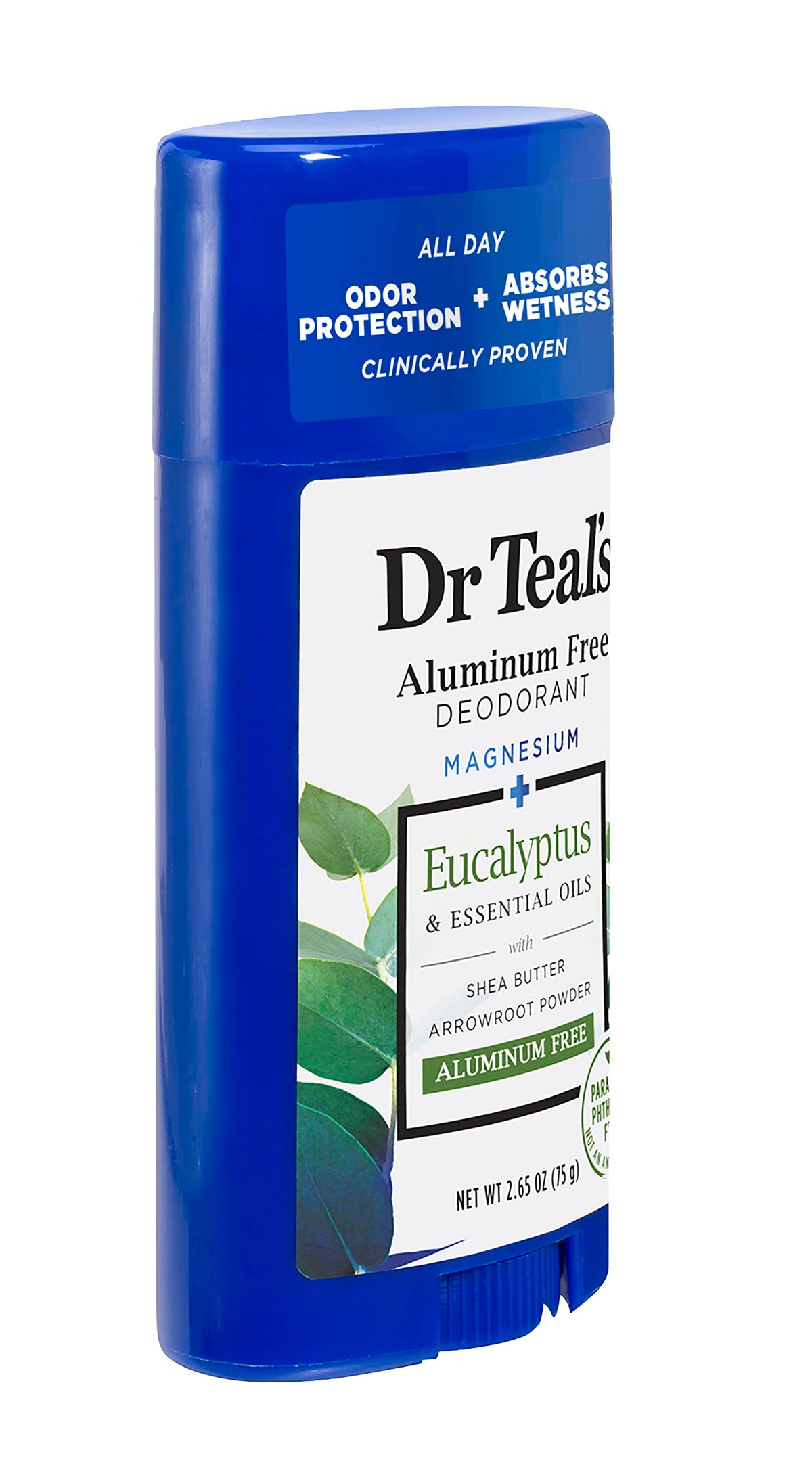 Dr Teal's Desodorante Libre de Aluminio, Aceite Escenciale de Eucalipto, 2.65 oz