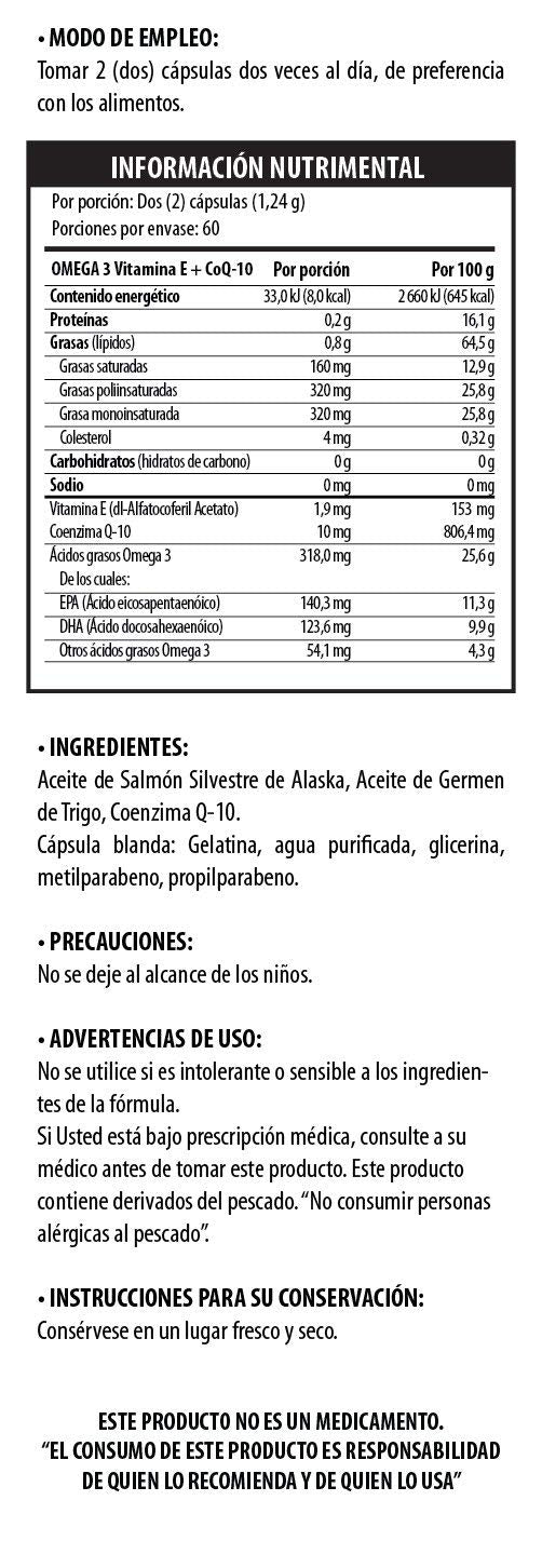 Cápsulas Omega 3 Solanum 120 Mini con Salmon