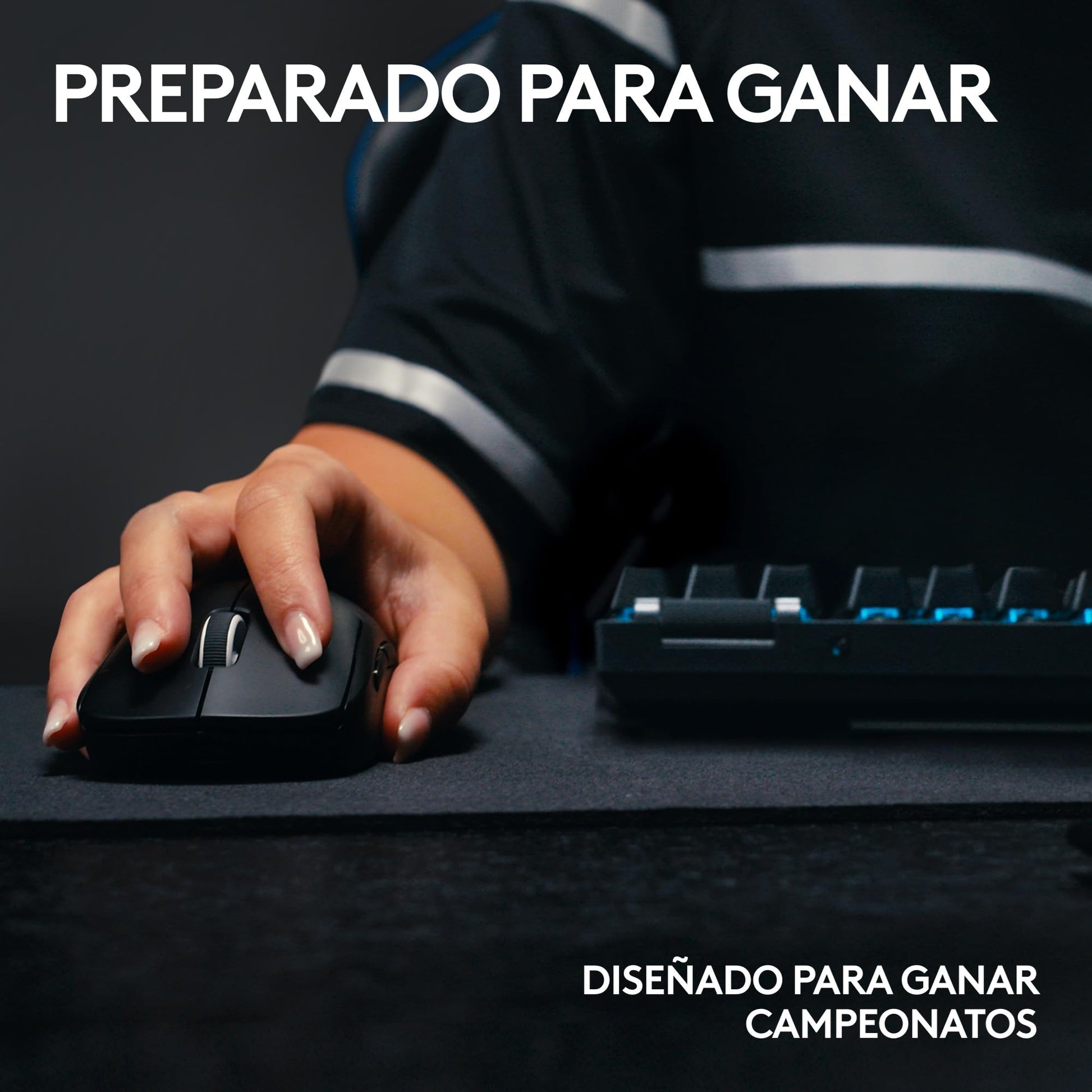 Logitech G Pro X Superlight 2 Lightspeed Mouse Inalámbrico de Juegos, Ligero, Interruptor Híbrido LIGHTFORCE, Sensor Hero 2, 32,000 dpi, 5 BOT. Programables, Carga USB-C, PC y Mac - Negro