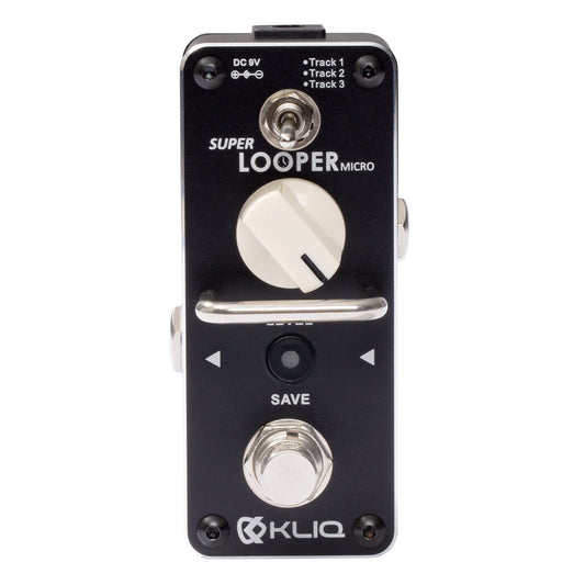 KLIQ Super-Looper - Pedal de efecto micro Looper para guitarra y bajo