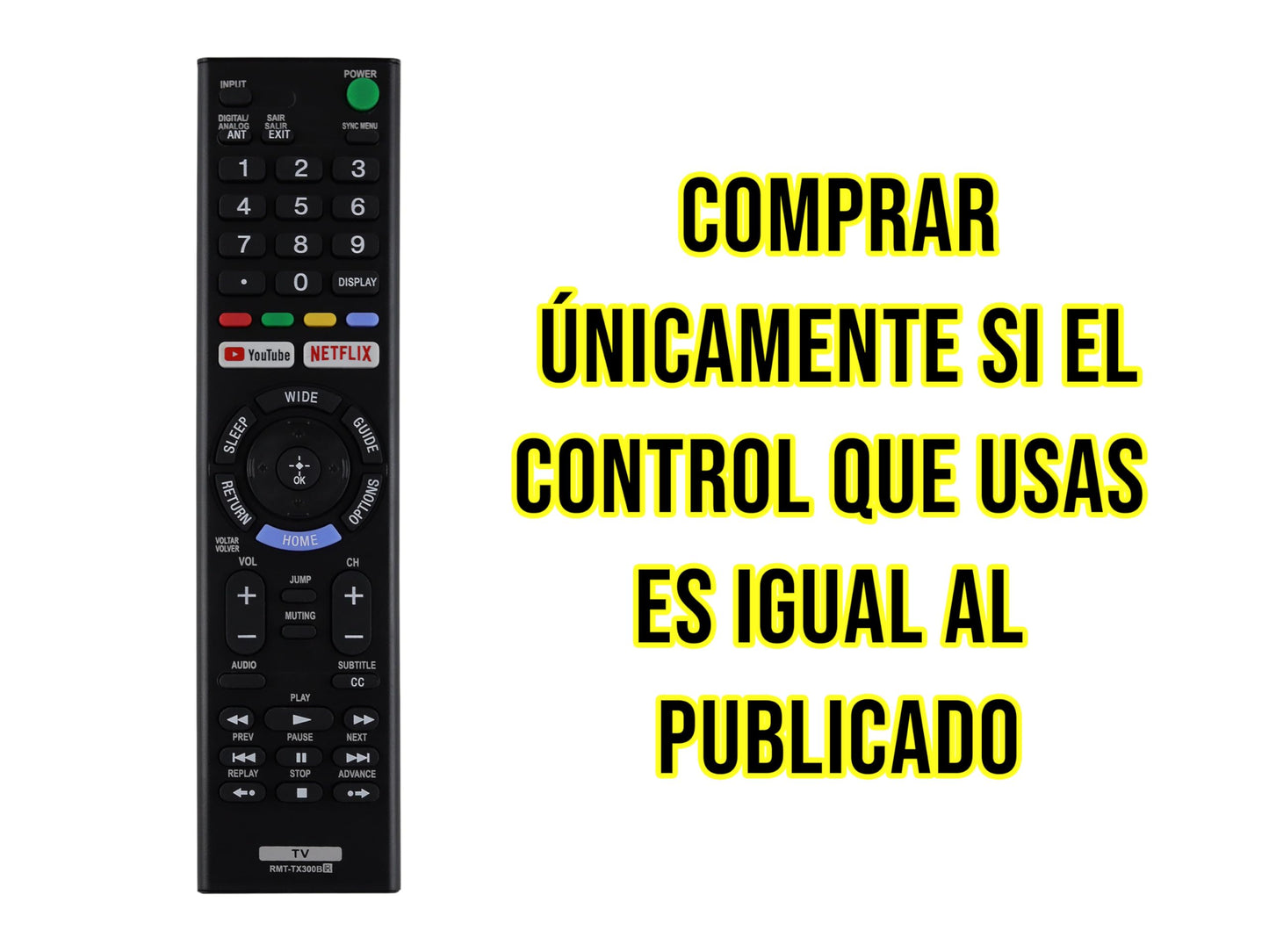 CONTROL EXPERT Control Remoto Compatible con Sony Bravia