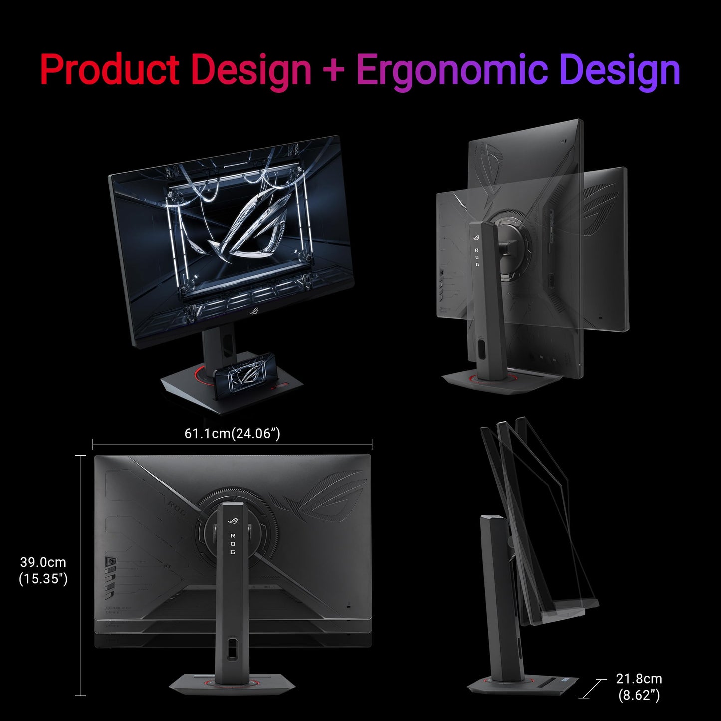 ASUS ROG Strix Monitor para juegos HDR curvo USB-C de 27 pulgadas 1440P (XG27WCMS) - QHD, 280Hz, 1ms, Fast VA, Extreme Low Motion Blur Sync, FreeSync Premium, DisplayWidget, Toma de trípode AI Gaming,