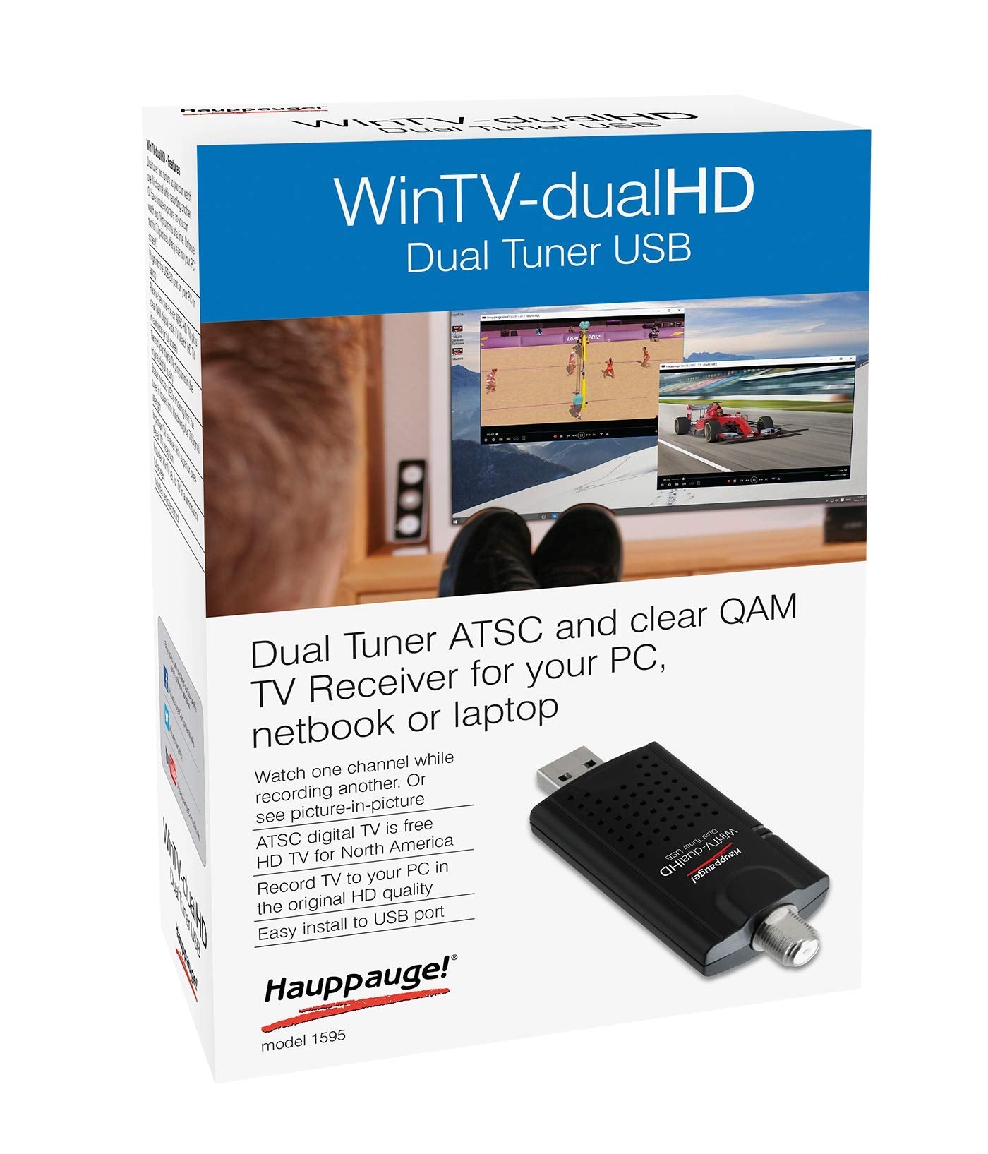 HAUPPAUGE WinTV-DualHD Dual USB 2.0 HD TV Tuner for Windows PC 1595