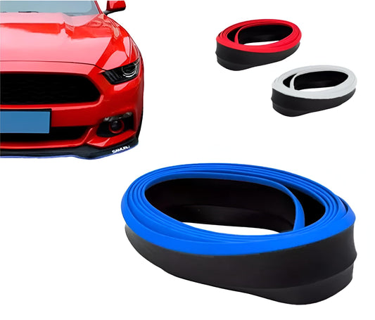 Spoiler Universal Vmingo Negro Azul Flexible Samurai Lip Faldón Estribo