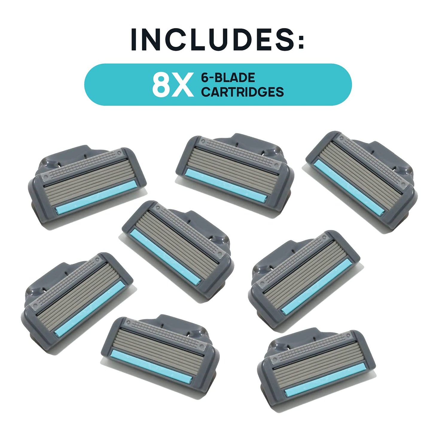 AOA Studio Cuchillas de afeitar para hombre, 8 recambios