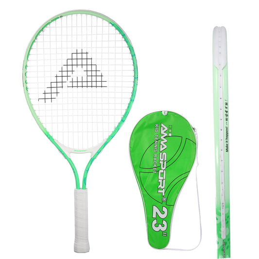 AMA SPORT - Raqueta de tenis para niños pequeños de 17 a 25 pulgadas para niñas y niños, raquetas de tenis de 4 colores para niños de 2 a 12 años con correa de hombro de nailon 420D