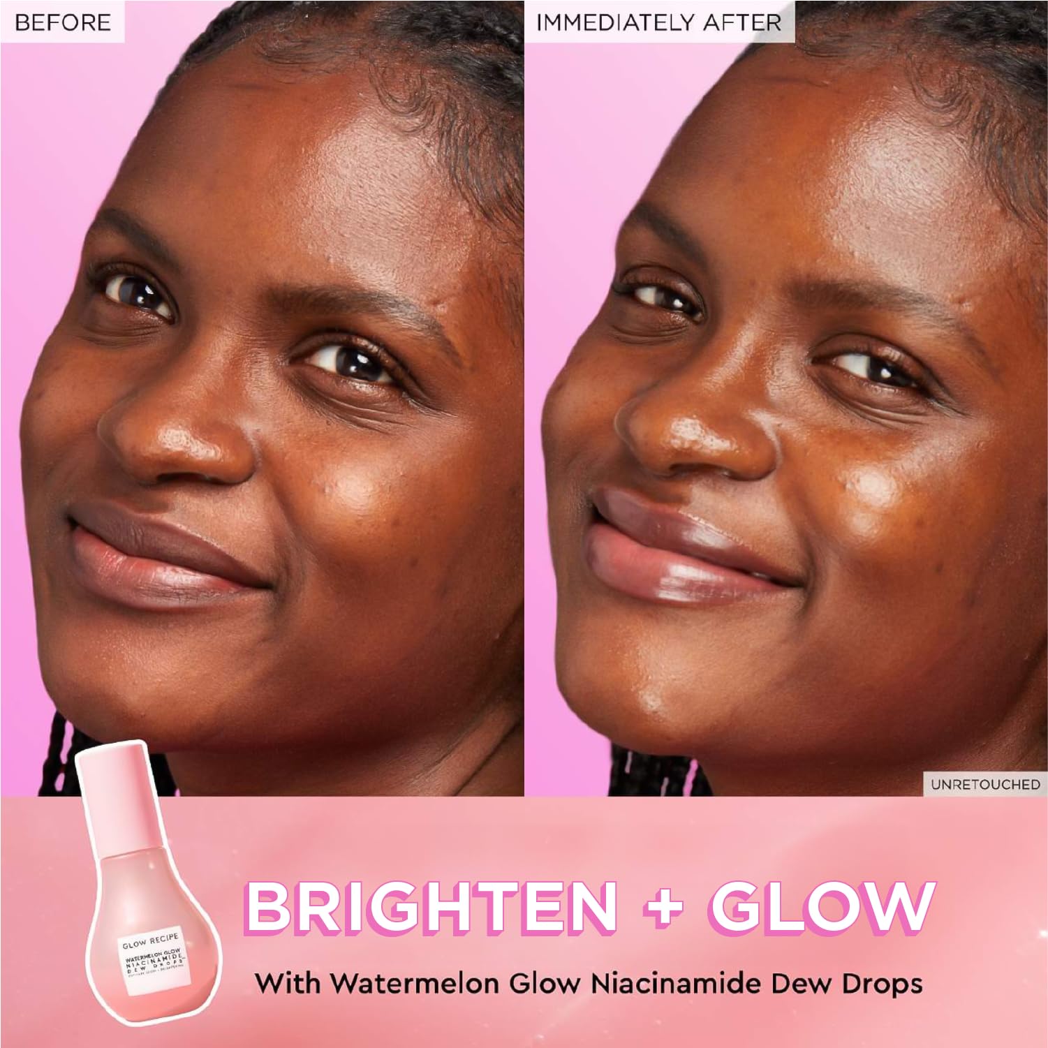 Glow Recipe | Watermelon Glow Niacinamide Dew Drops Serum | Gotas de Suero Iluminador | 40ml (1.35fl. oz)