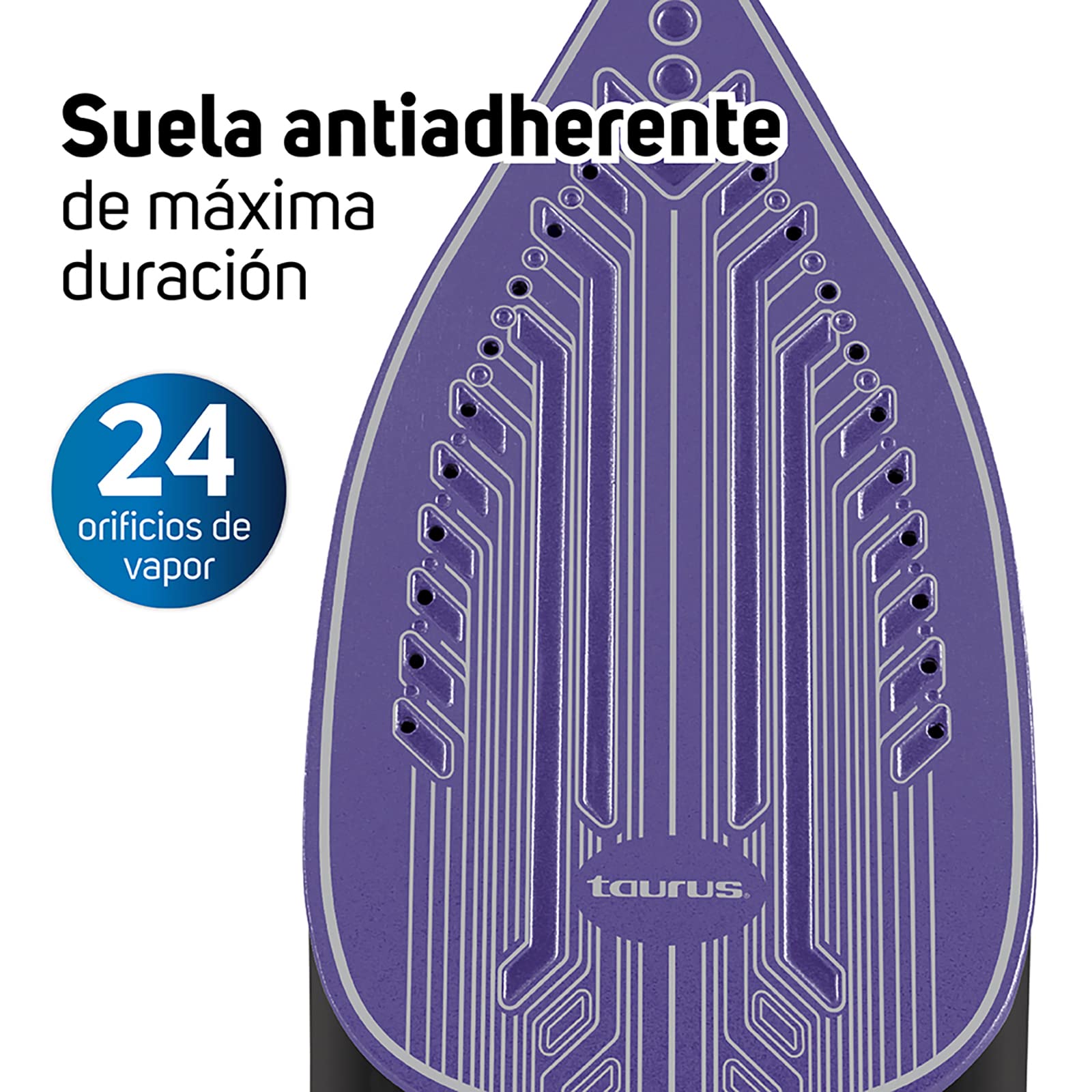 Plancha de Vapor Taurus Selene Antiadherente con Auto-limpieza