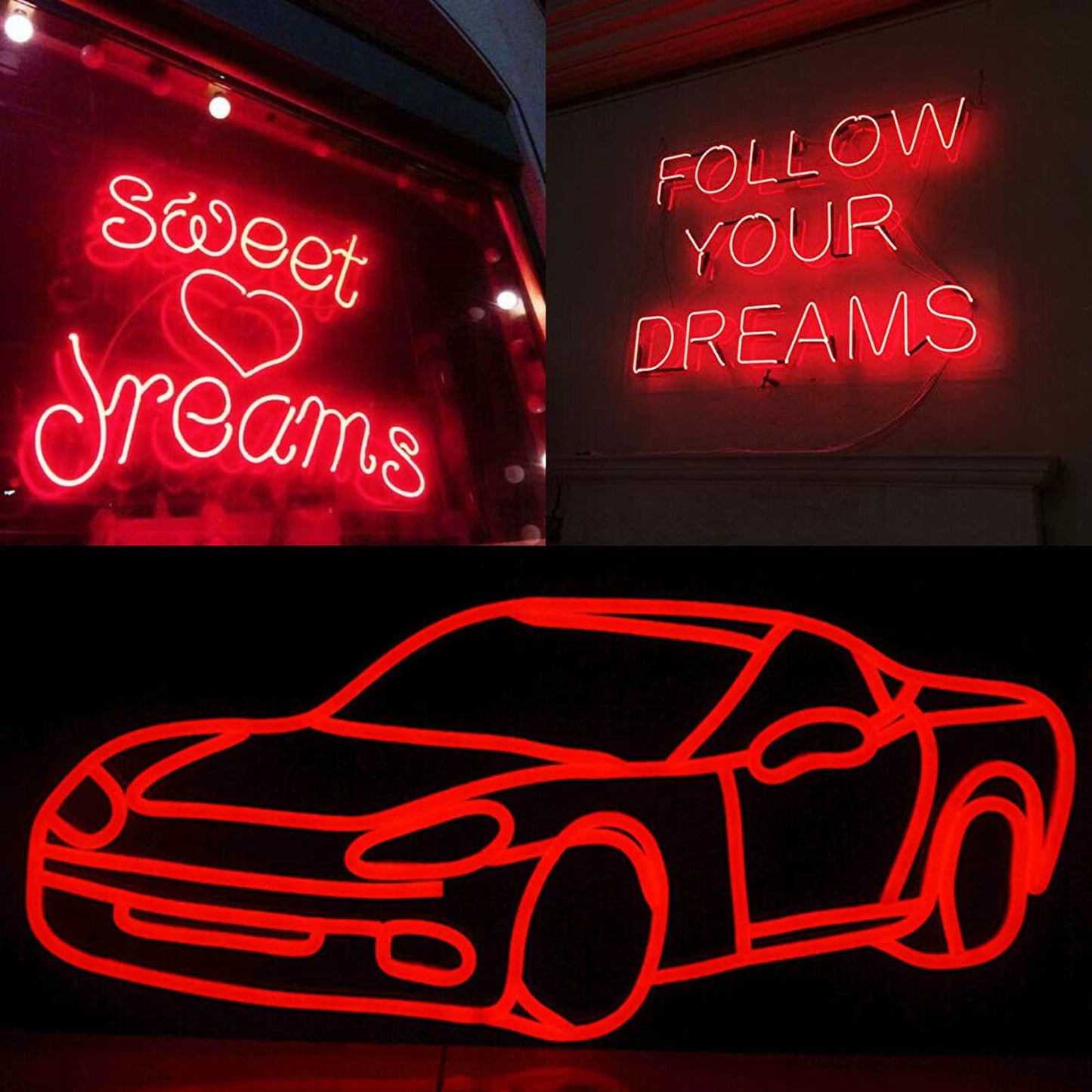 Luces LED Neón ADOOCA Rojo 5M 600 LED Flexibles Regulables para Decoración Interior y Exterior
