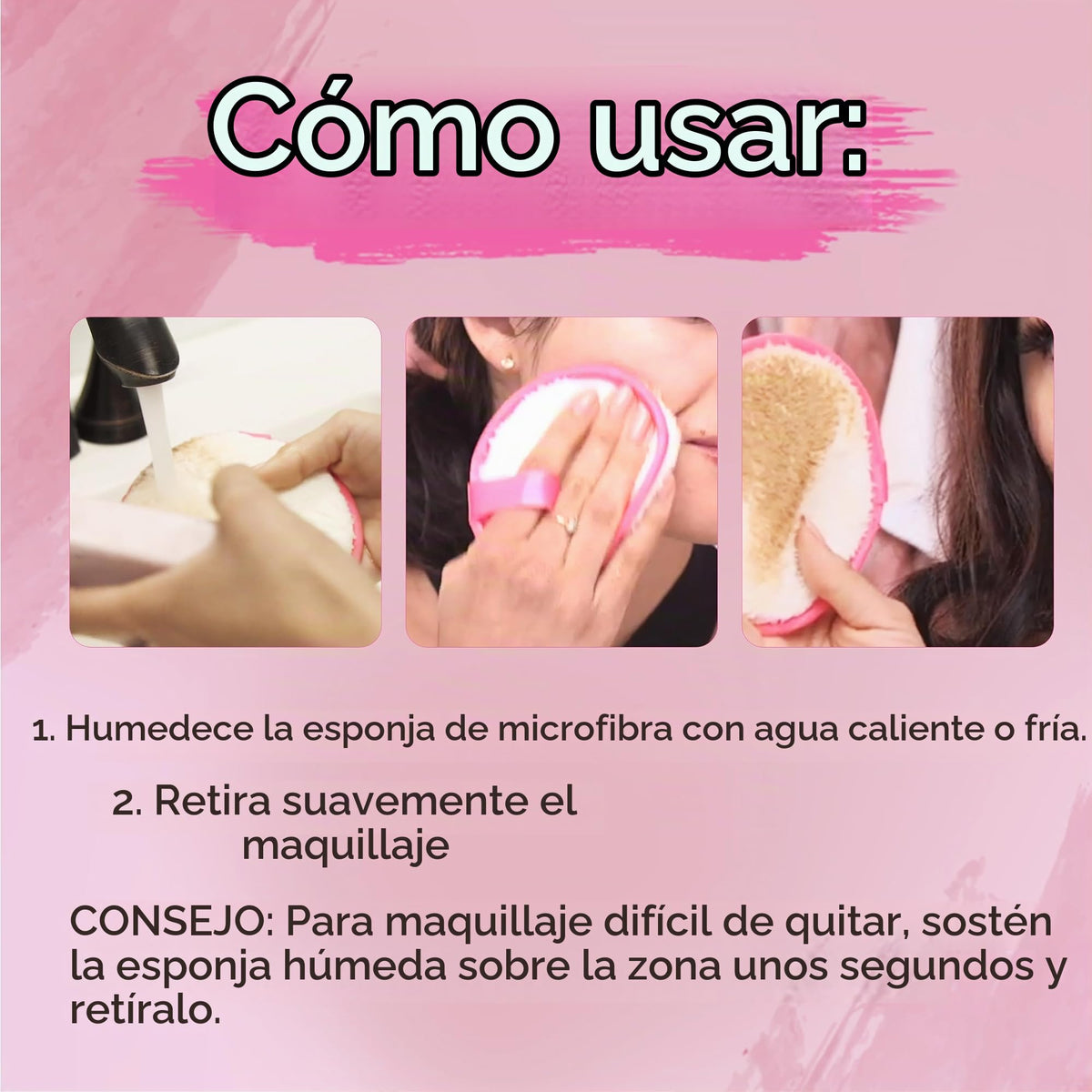 Almohadillas Reusables Hollywood Fashion Secrets Microfibra Suaves y Resistentes