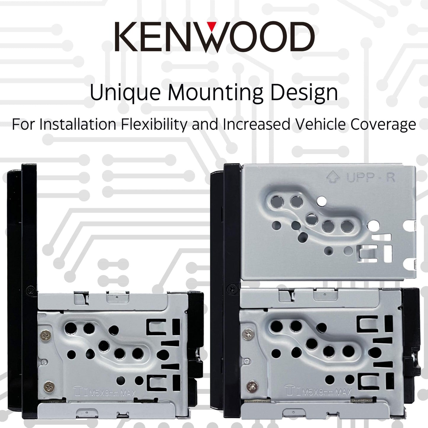 KENWOOD DMX4710S - Estéreo digital para coche (50 W x 6 Ch), compatible con Apple CarPlay y Android, unidad principal habilitada para Bluetooth con visualización LCD de 17.27 cm, visualización