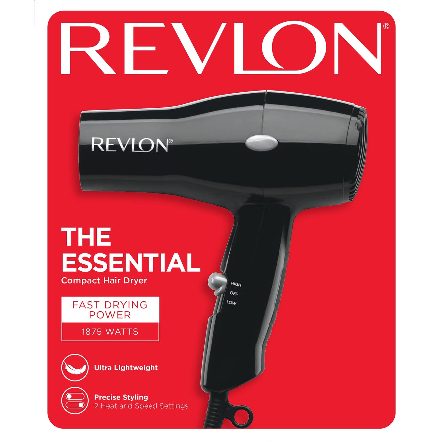 Revlon - Secador turbo Rvdr5034 1875 W, 2 velocidades, negro