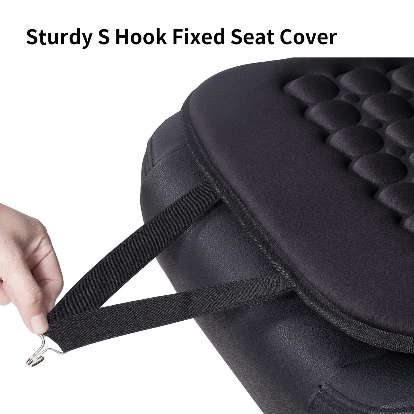 FREMONT AUTO - Funda de asiento de coche transpirable, fabricada con fibra de poliéster de alta calidad y cojín de burbujas de imán de masaje, ajustable para coches, camiones, SUV, furgonetas