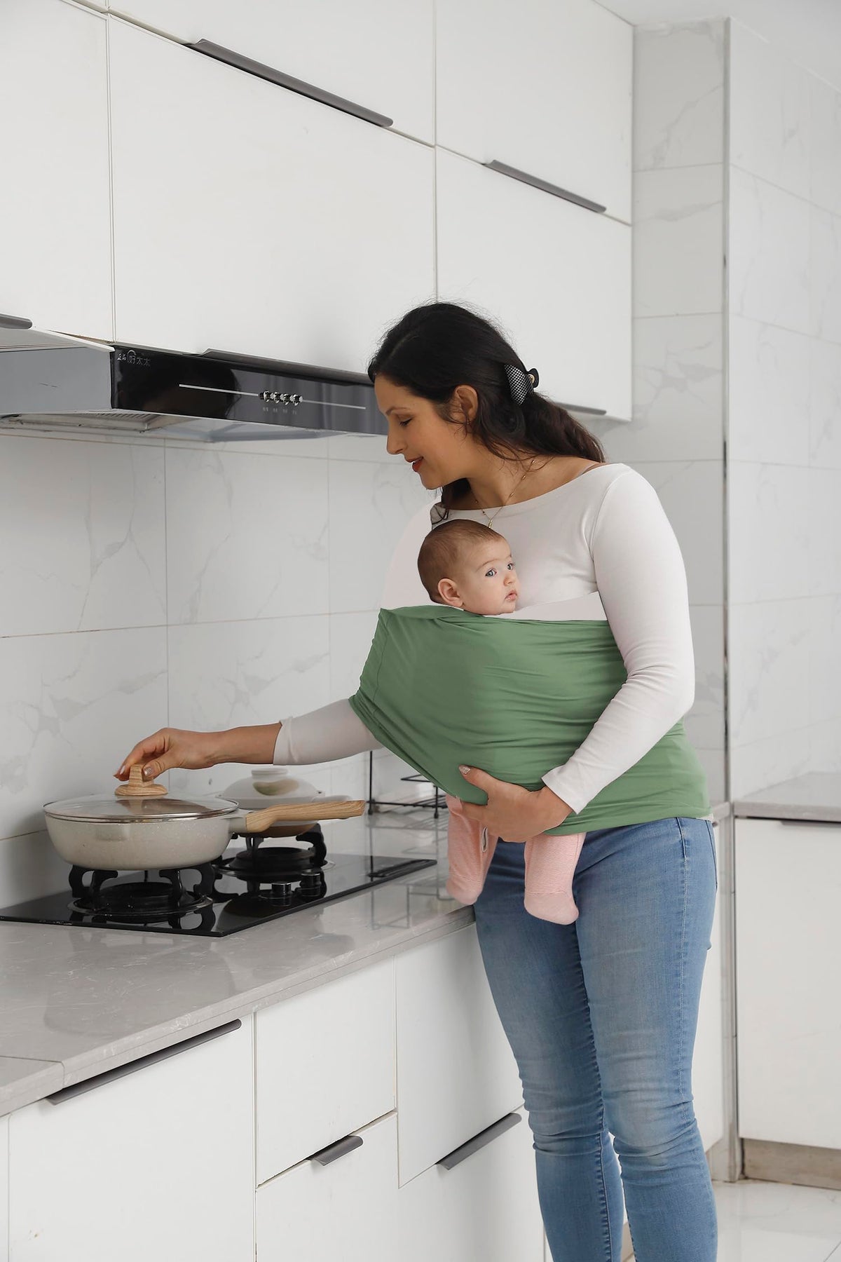 Kloovete - Portabebés para bebé, edredón reversible, suave y elástico para bebé y bebé, correa perfecta para recién nacidos y bebés de hasta 35 libras