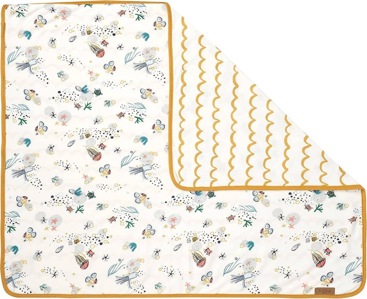 Tutti Bambini Our Planet - Juego de 2 sábanas bajeras Ajustables para Cuna (100% algodón orgánico, para colchones de 53 x 80 cm a 60 x 90 cm)