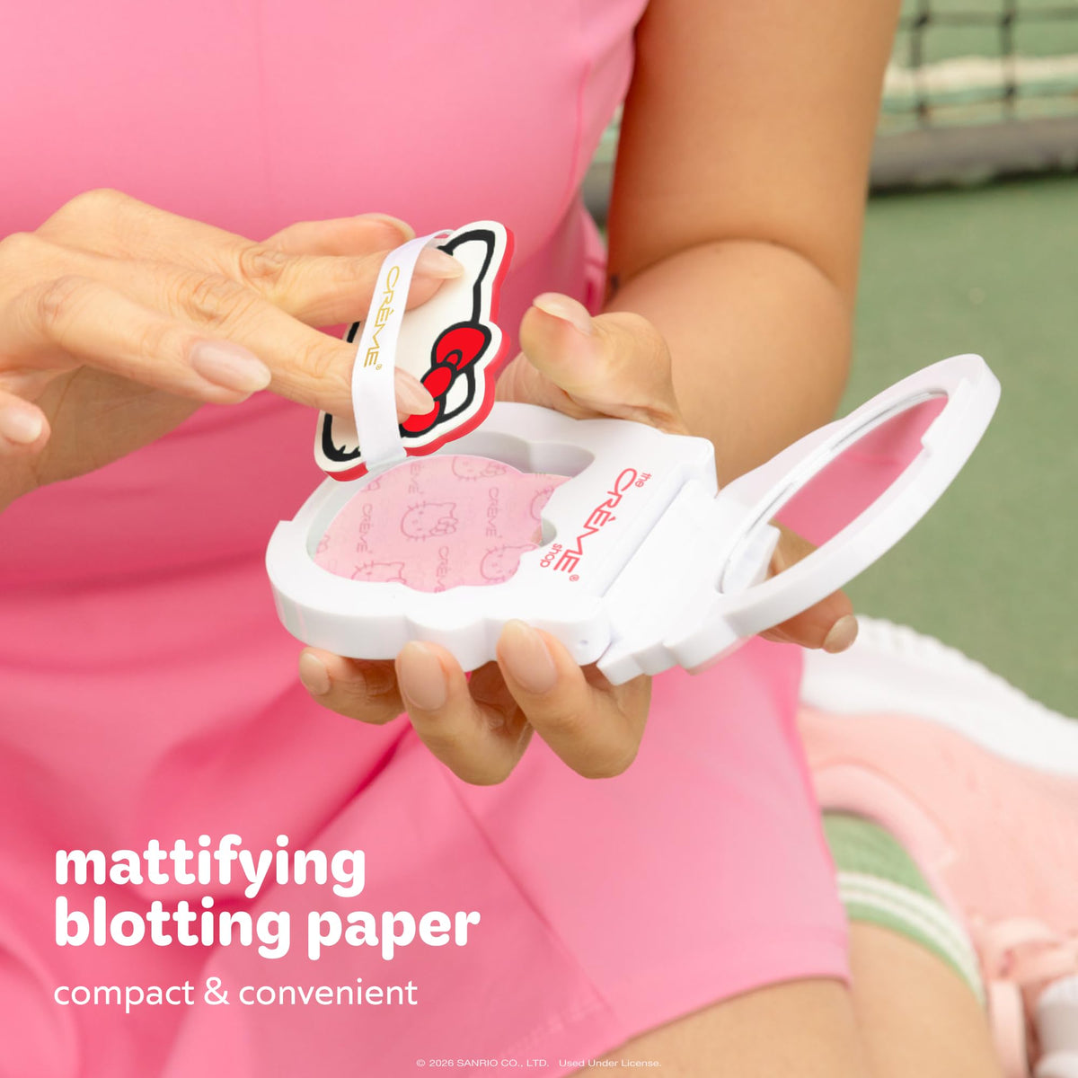 Hello Kitty Mattifying Blotting Paper + Reusable Mirror Compact (Limited Edition)