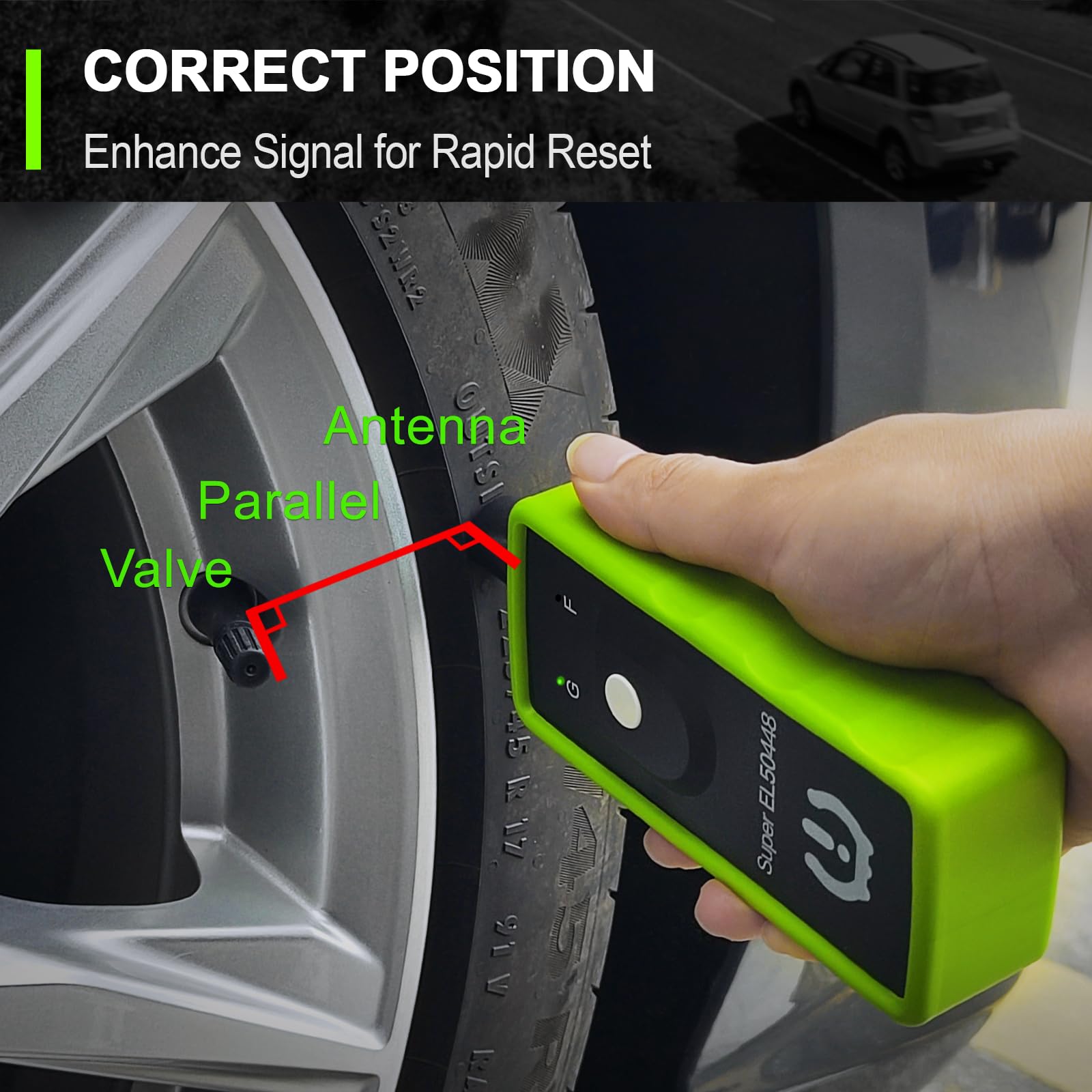 JDIAG 2IN1 TPMS Herramienta de reinicio Super EL50448 para GM y para Ford Monitor de presión de neumáticos Sensor TPMS Herramienta de reinicio TPMS, Herramienta de programación Tpms Edición 2025