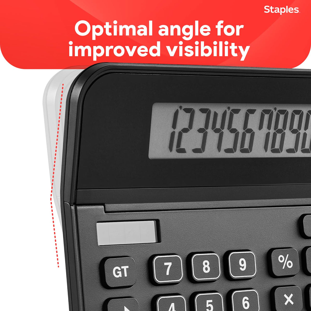 Calculadora Básica Staples Negro Solar y Batería de 10 Dígitos