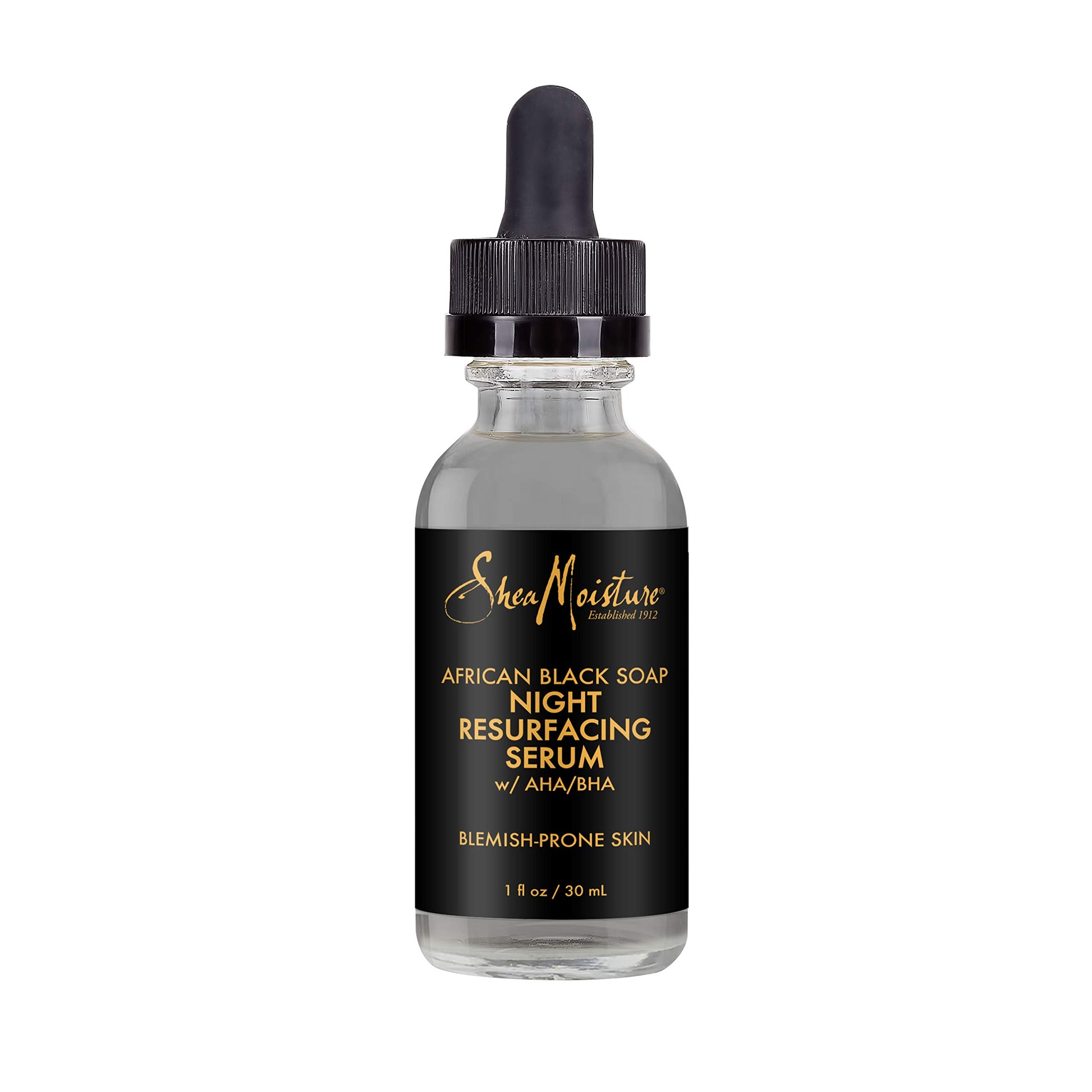 Suero Resurfacing Nocturno SheaMoisture African Black Soap Shea Butter 1 oz para Piel Propensa a Imperfecciones