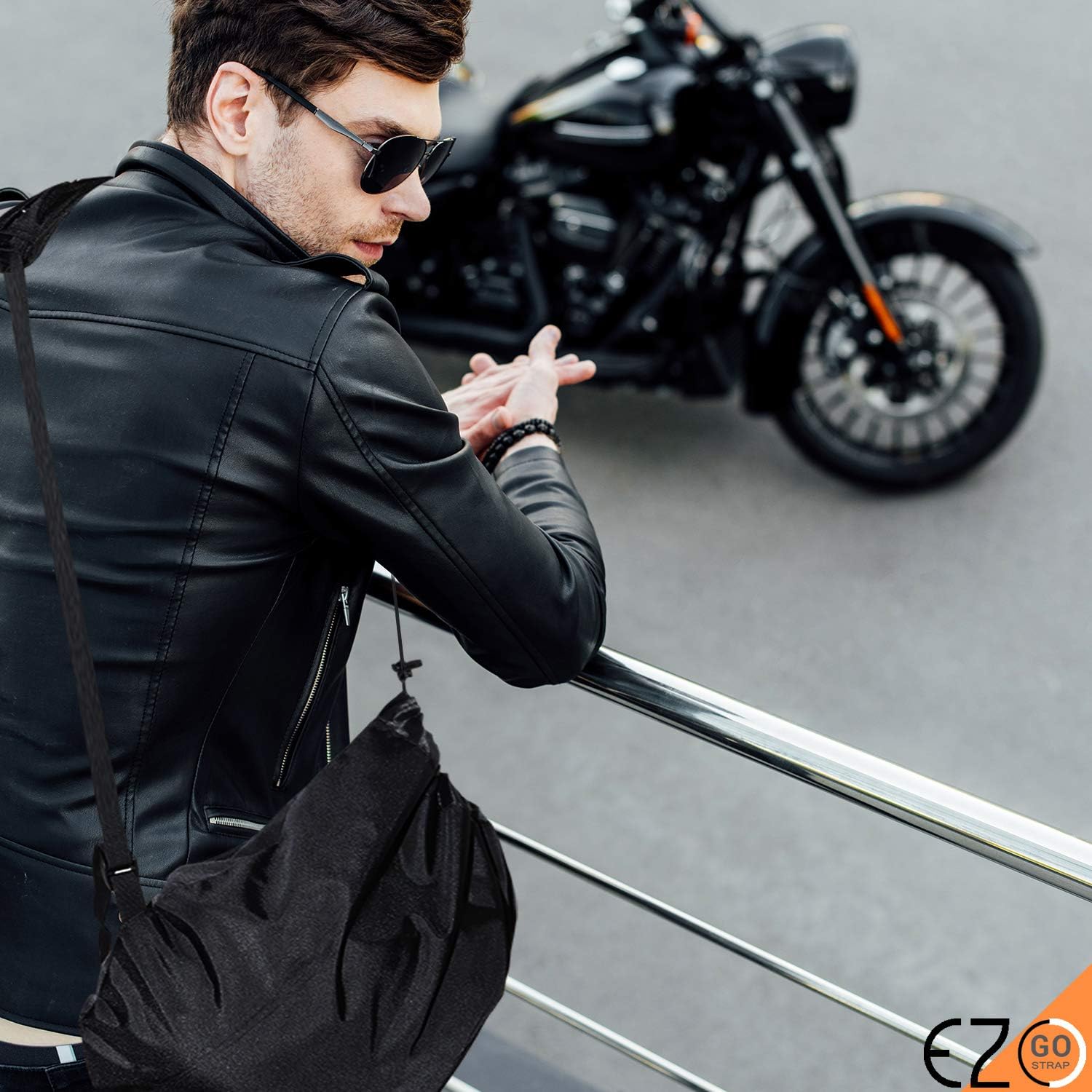 Bolsa de transporte para cascos de motocicleta, plegable, se adapta a cascos de cara completa, accesorio de conducción manos libres, protección contra robos, para hombres, mujeres y niños, color negro