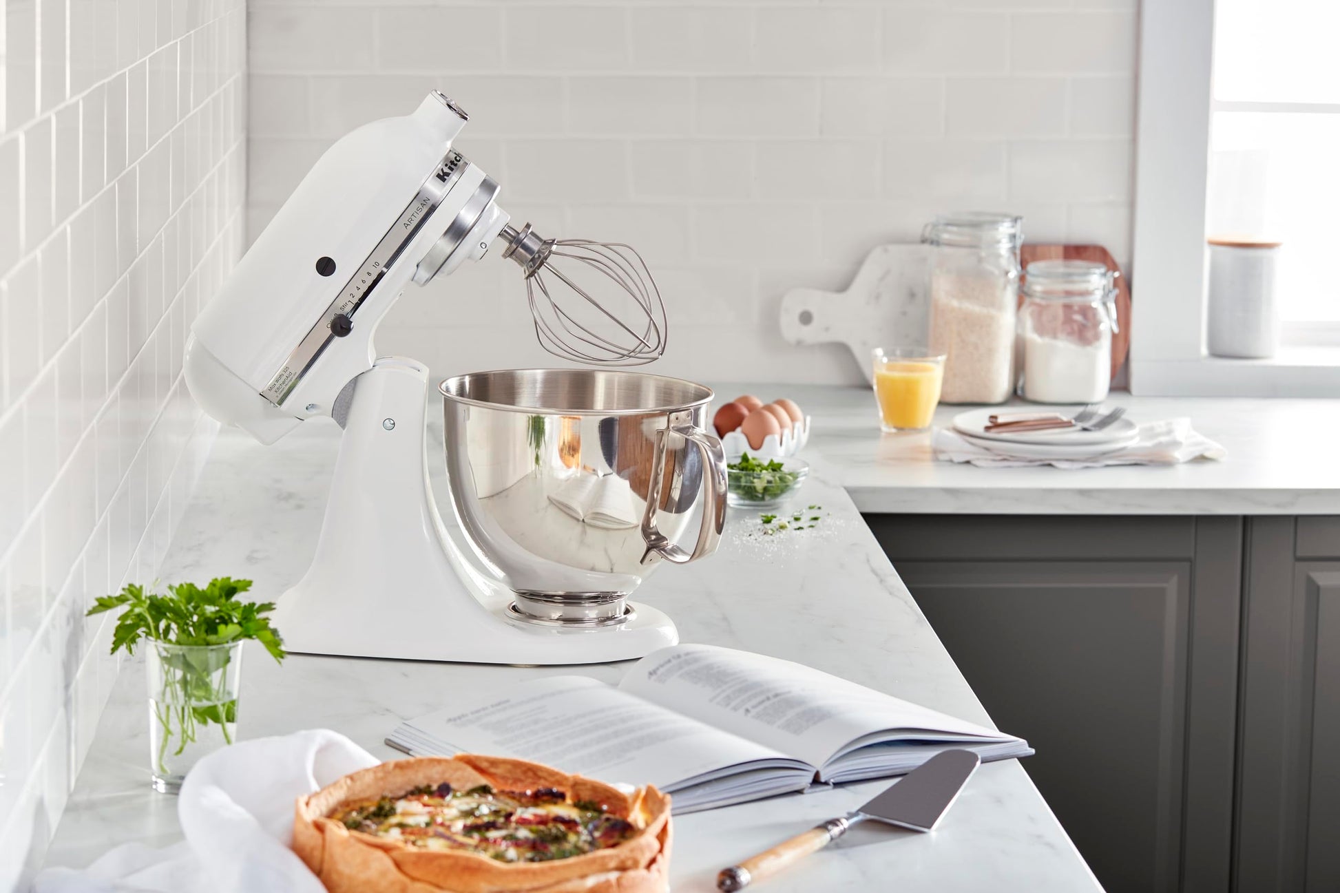 KitchenAid Artisan Batidora de Pie, Blanco (White 4.73 L