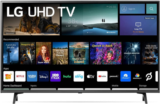 LG Smart TV de 43" Pulgadas LED 4K Ultra HD Clase UQ7070 Serie ZUD, webOS22 | 43UQ7070ZUD
