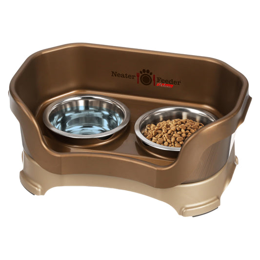 Comedero Elevado Neater Feeder Deluxe Bronze Antiderrame para Gatos