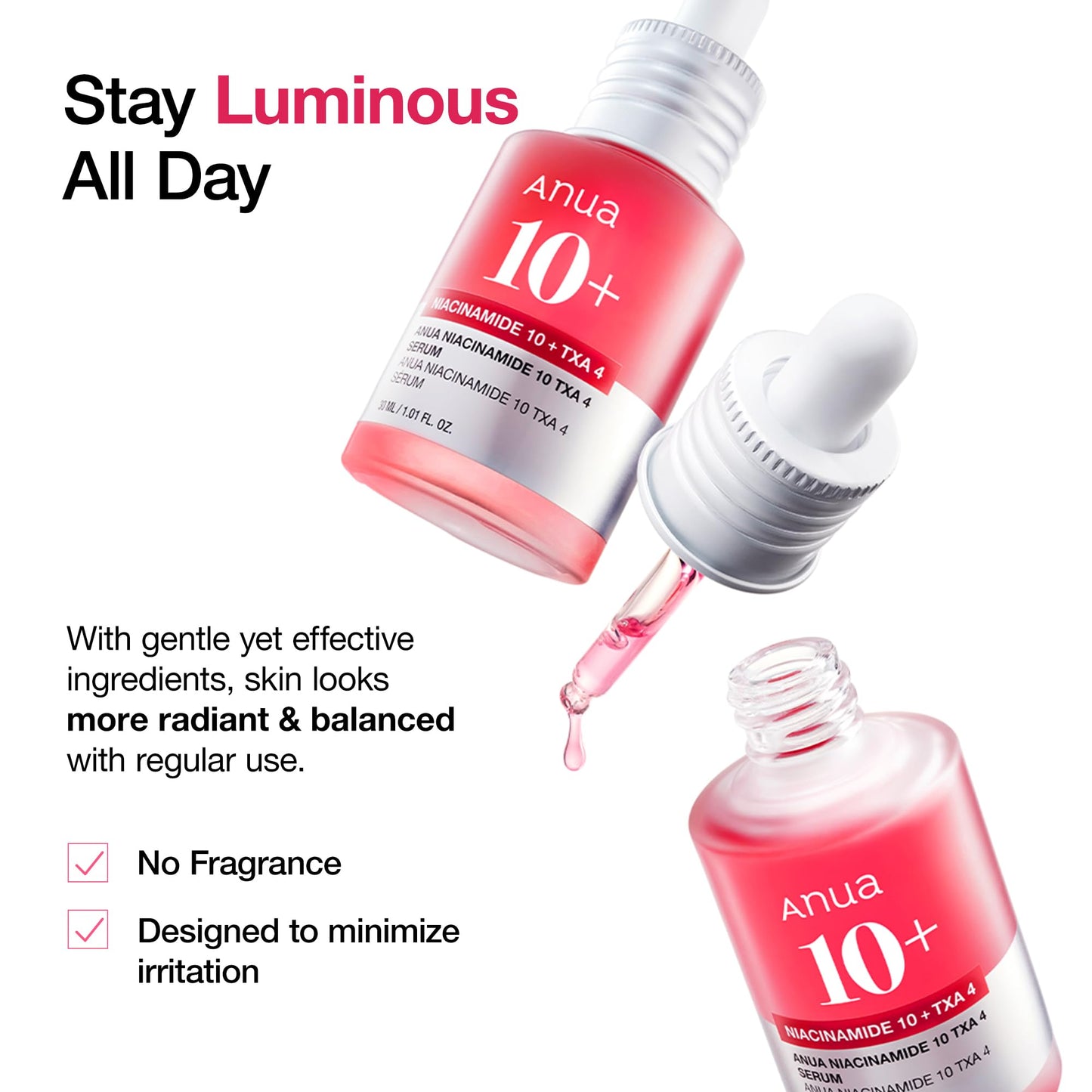 Lingtoolator Spot Correcting Serum / 10% Niacinamide+ 4% Tranexamic Acid, for Post-Acne Marks, Acne Scars, Hyperpigmentation and Even Skin Tone, Fragrance-Free (30ml /1.01 fl.oz.)