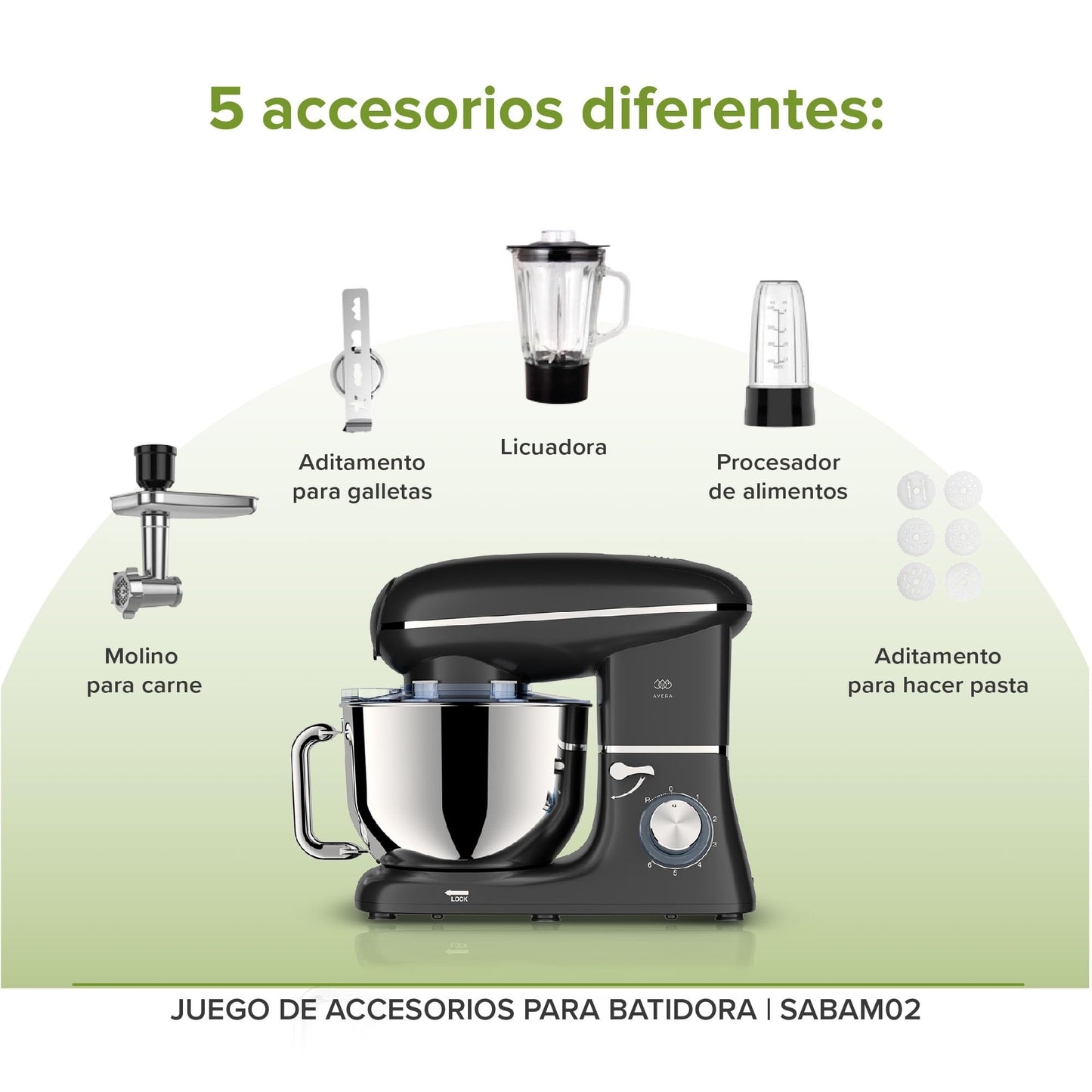 AVERA Juego de accesorios para batidora SABAM02