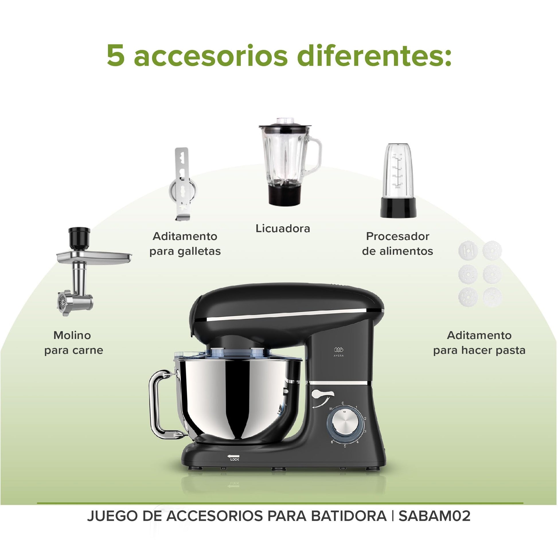 AVERA Juego de accesorios para batidora SABAM02
