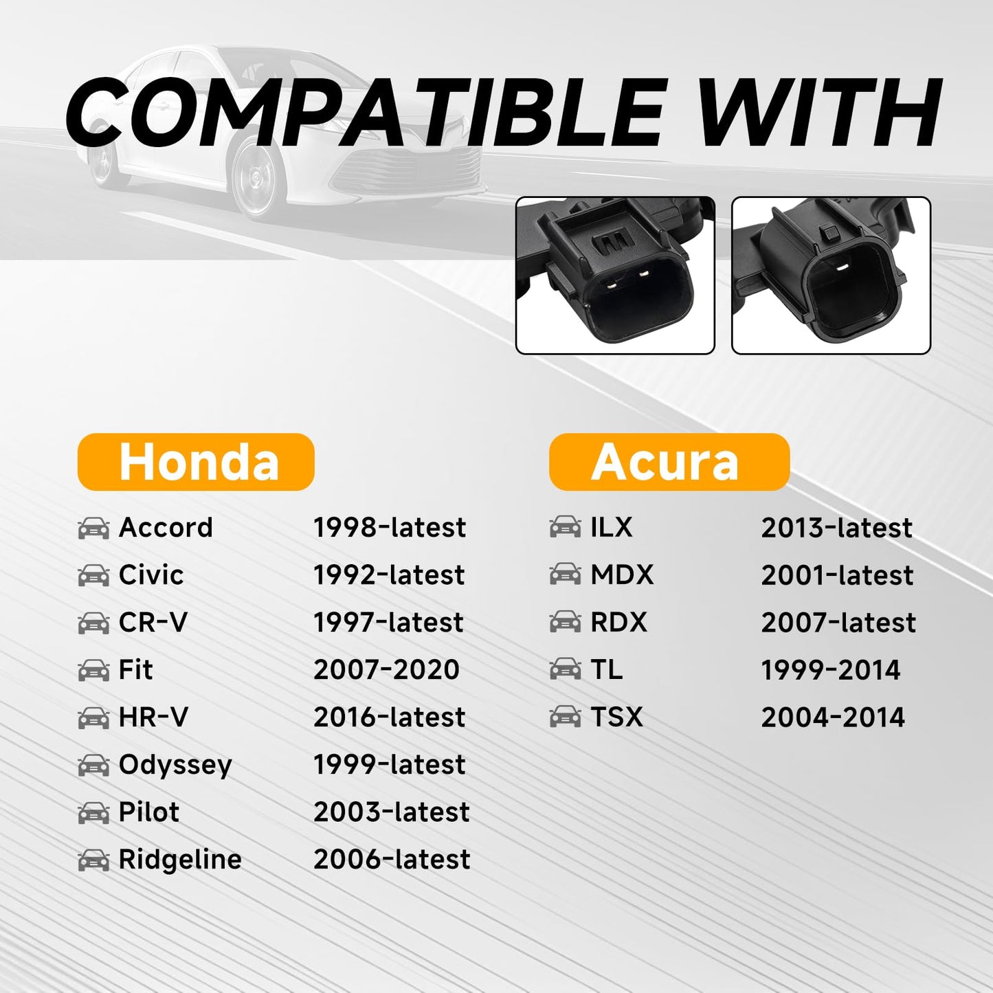 FARBIN Bocina automática especial con interfaz compatible con Honda/New Civic 12 V, bocina de coche fuerte con rejilla protectora, bocinas eléctricas de caracol de tono dual, impermeables y a prueba