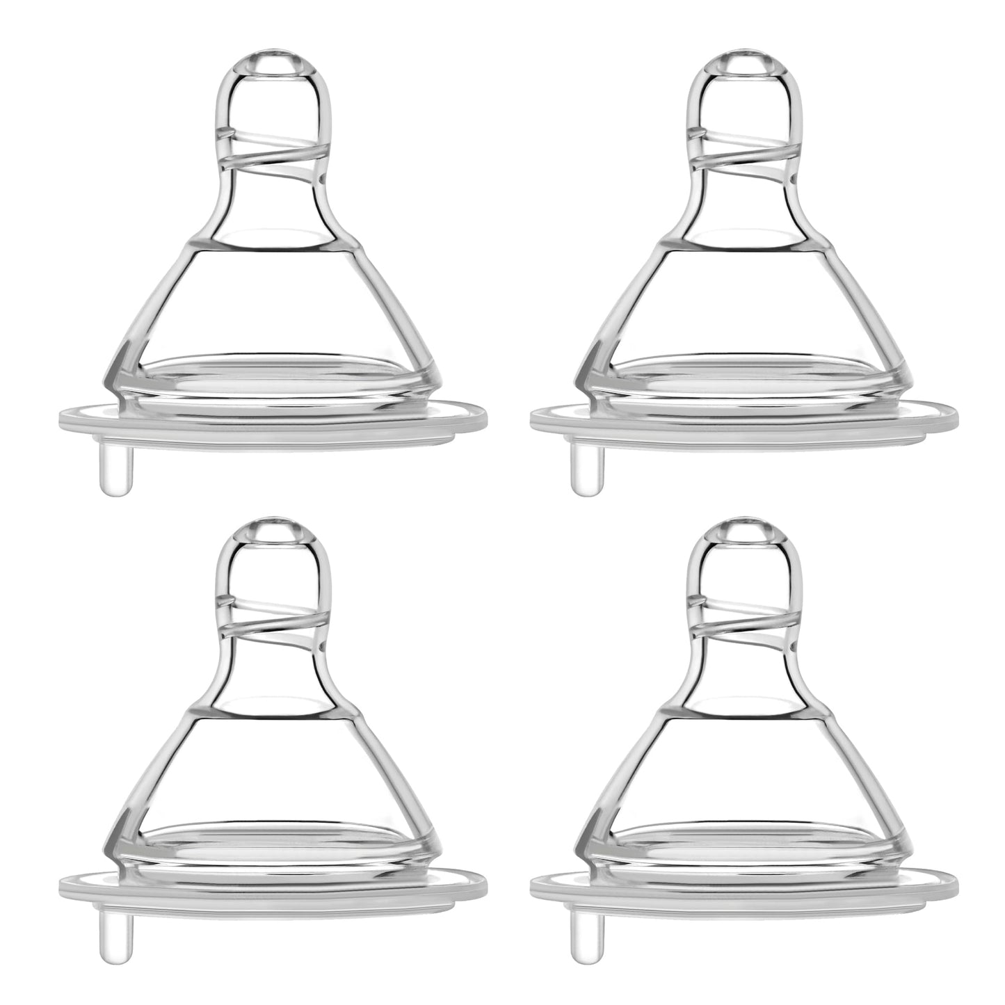 Maymom 2ª Gen. Pezón de Silicona Flujo Medio, 4 piezas; Compatible con Botellas de Boca Ancha Spectra/Motif Luna/Maymom
