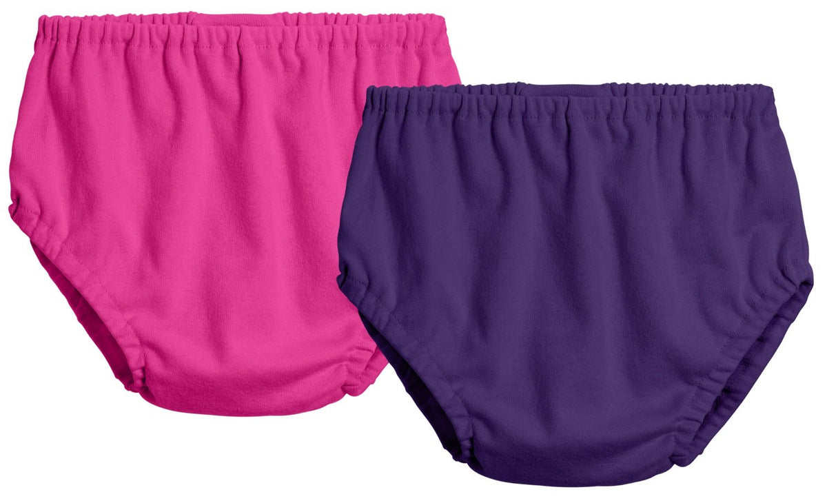 City Threads - Fundas para pañales de algodón para niñas y niños, fabricado en Estados Unidos, Rosa encendido/ Púrpura, 6 - 9 Month