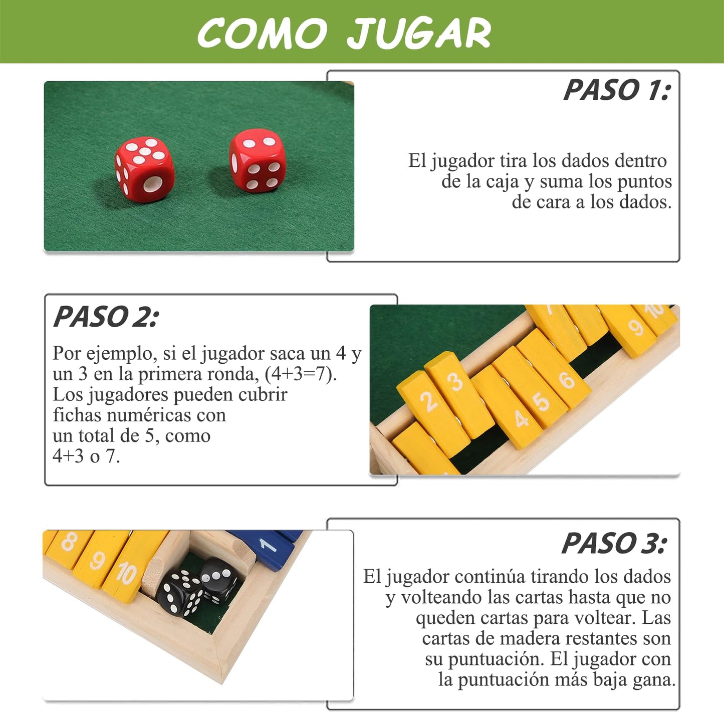 Juego de Mesa RAZYZOA Natural Clásico de Matemáticas para Adultos y Niños