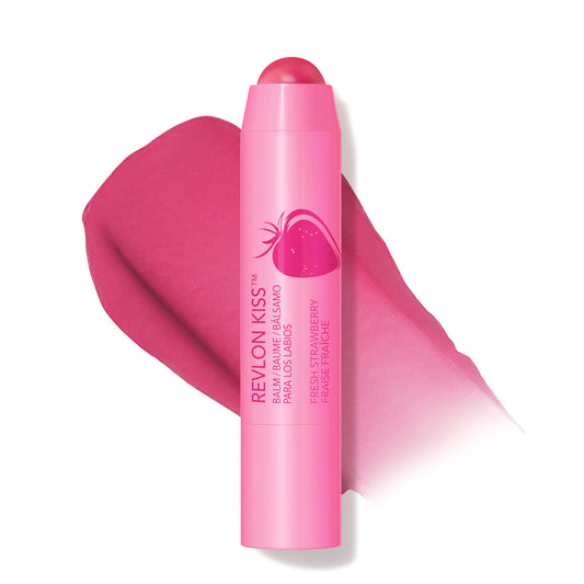 Bálsamo labial de Revlon, bálsamo labial tintado beso, maquillaje facial con hidratación duradera, SPF 20, infundido con aceites de frutas naturales, fresa fresca 025, 0.01 onzas