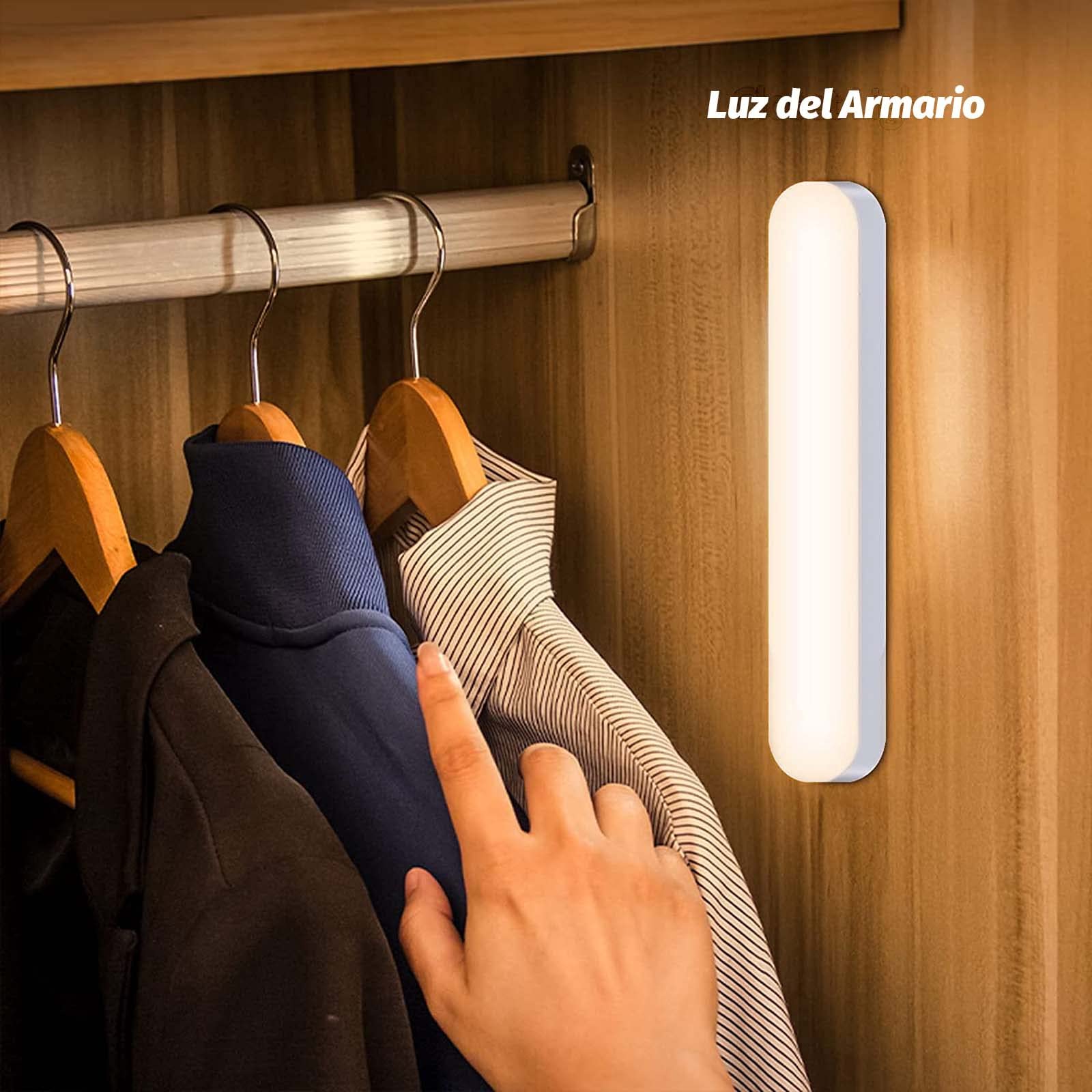 Luces Led Recargables para Cuarto, Luz Led Mangneticas de 3 Colores Brillo Ajustable, Lampara Led para Armario, Taquillas, Dormitorios, Escaleras, Camping al Aire Libre,Iluminación de Banco de Trabajo