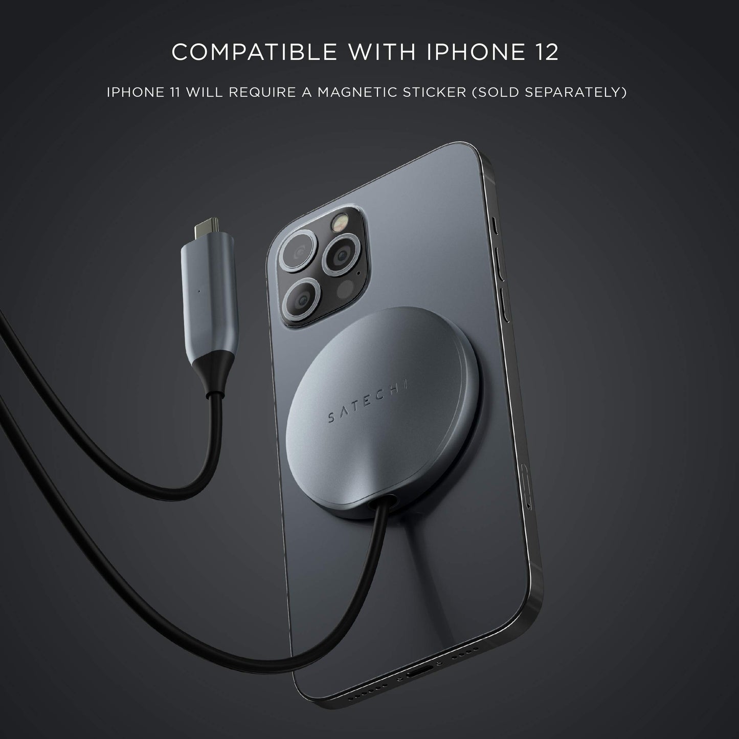 Cable de Carga Magnética Inalámbrica USB C Satechi para iPhone 15/14 Pro Max
