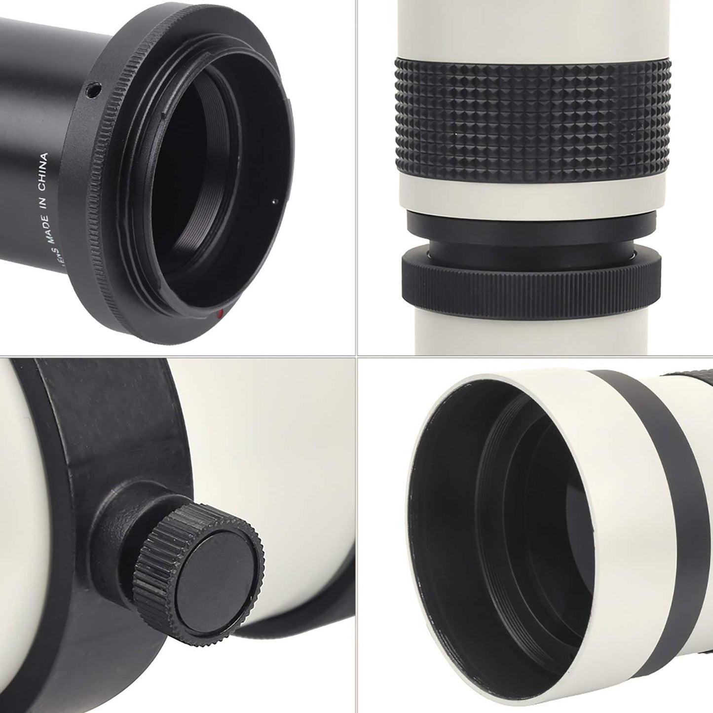 420-800mm F/8,3-16 Teleobjetivo con Zoom Manual de Lente, Enfoque Manual, Zoom de Aumento 2X, Fotografía de Larga Distancia para Cámara con Montura EF()