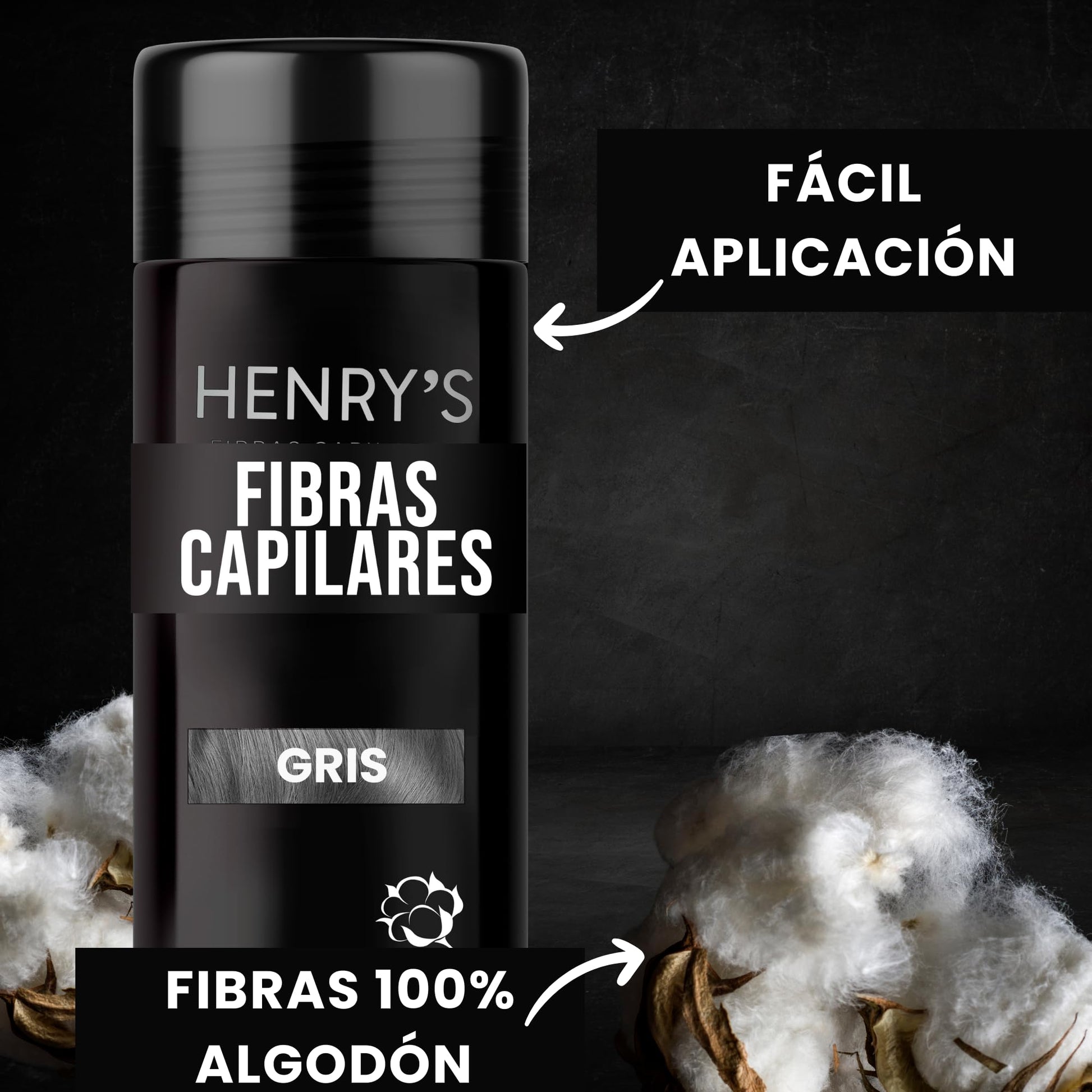 Fibras Capilares, GRIS, Solución para la Calvicie, Caida de Cabello, Alopecia o falta de Volumen, Sin aplicador. 27.5 gramos. Fibras de Construcción de Cabello. Ideal para el Cabello Delgado. Fibras de Algodón 100% Natural. Voluminizador y texturizador de