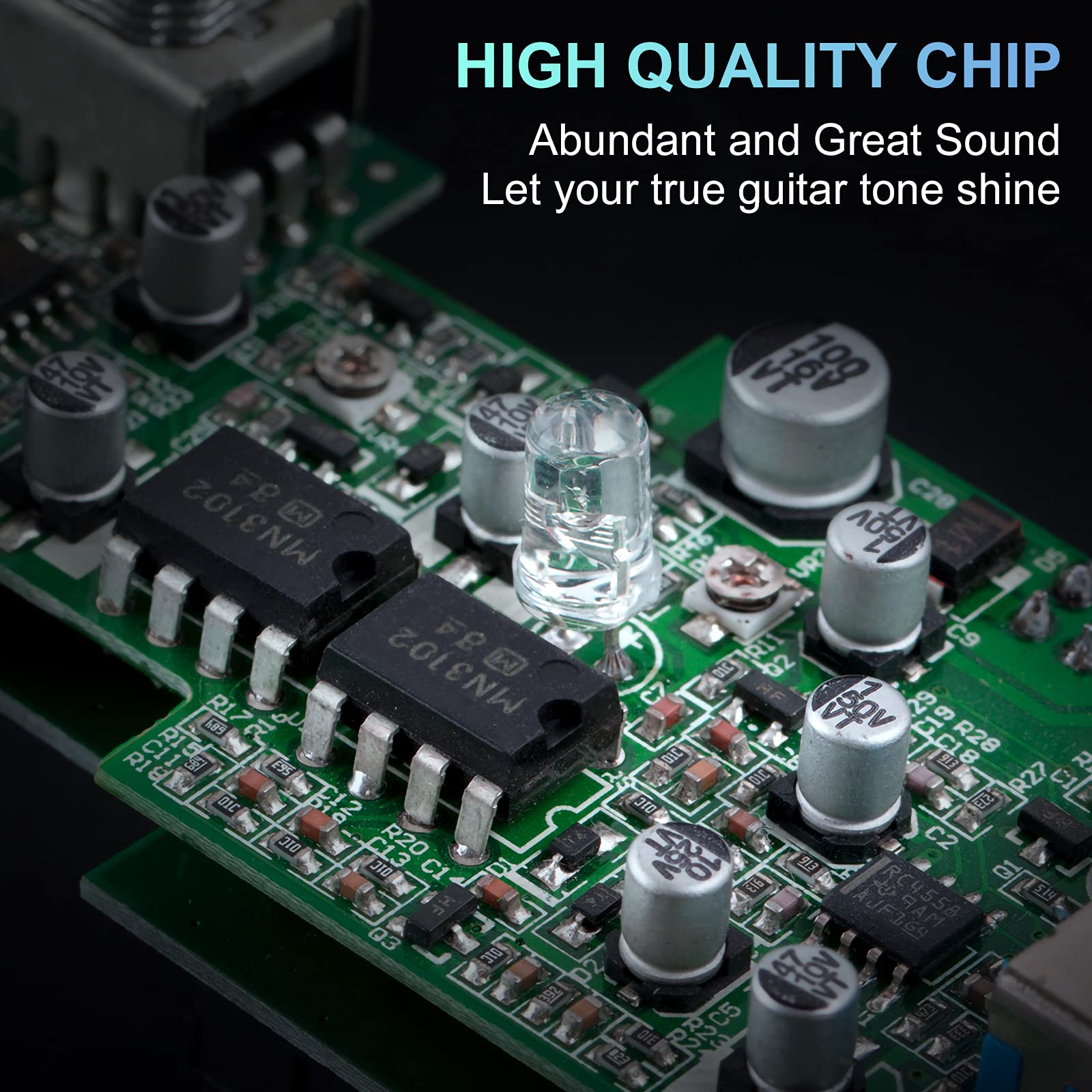 lotmusic Pedal de efectos de guitarra eléctrica Mini tipo único DC 9V True Bypass (Noise Gate)